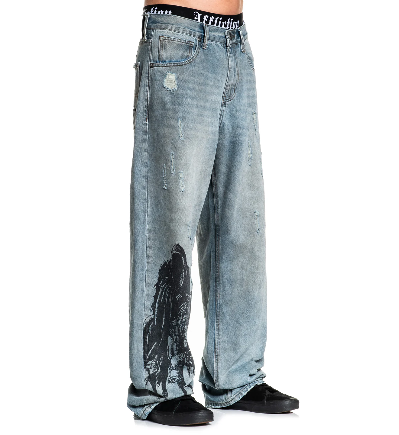 Wide Leg Black Night Denim