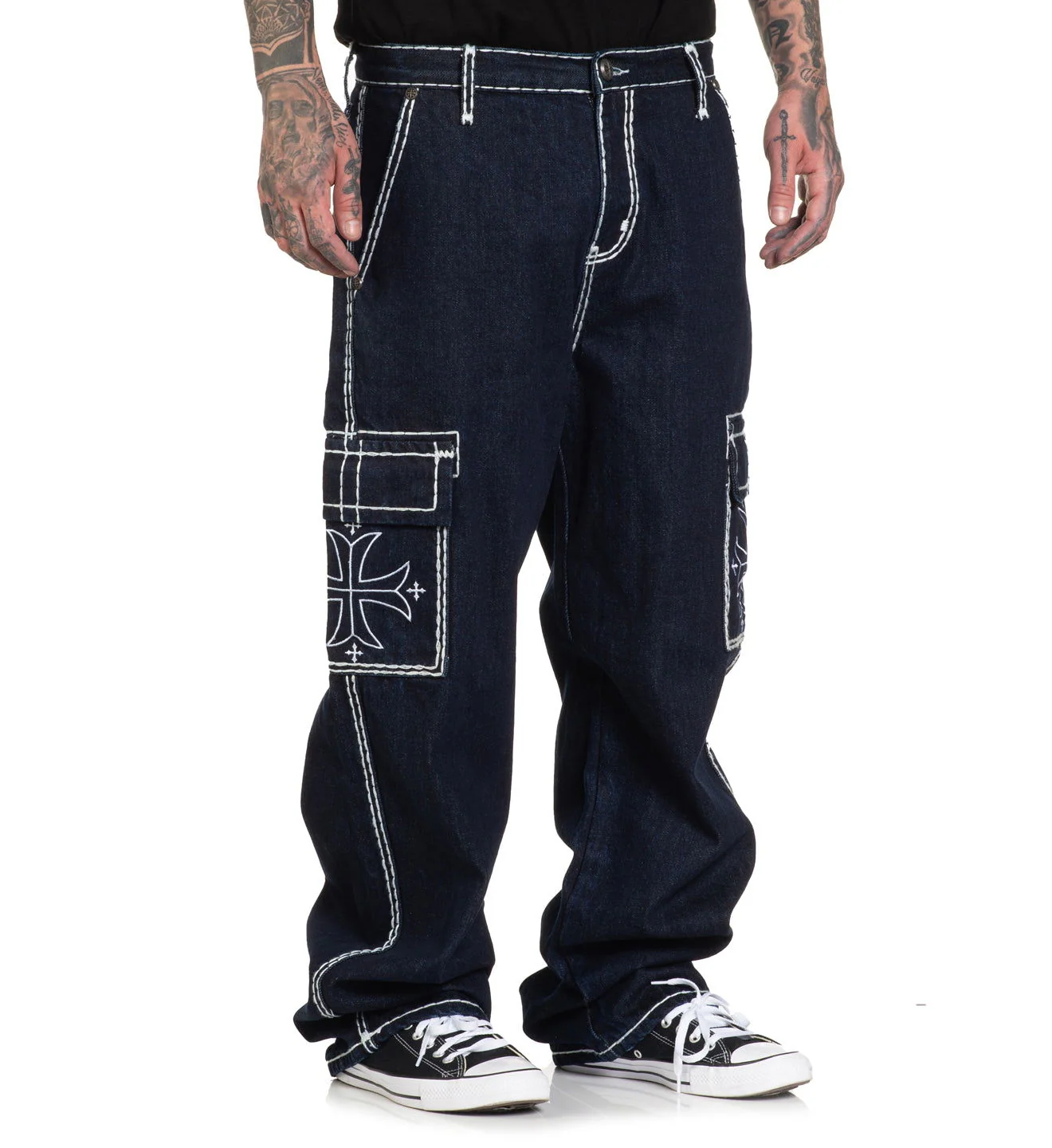 Wide Leg Cargo Jeans