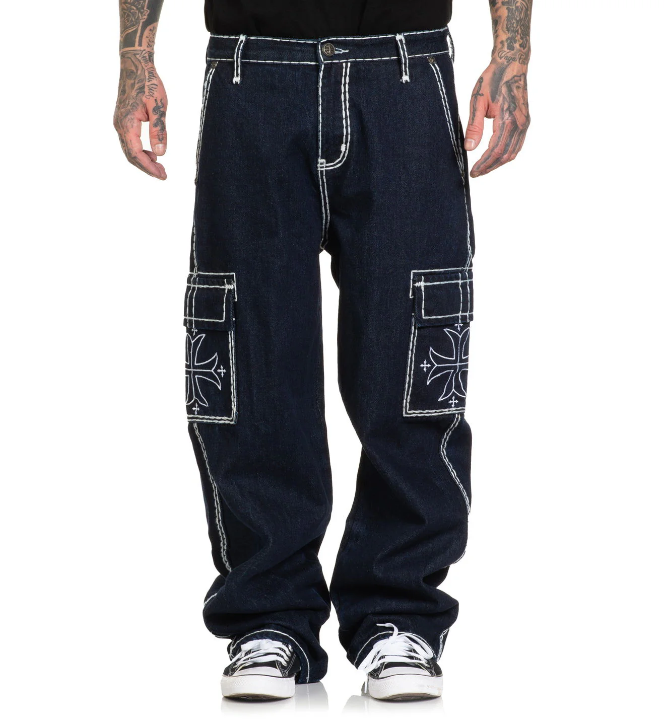 Wide Leg Cargo Jeans