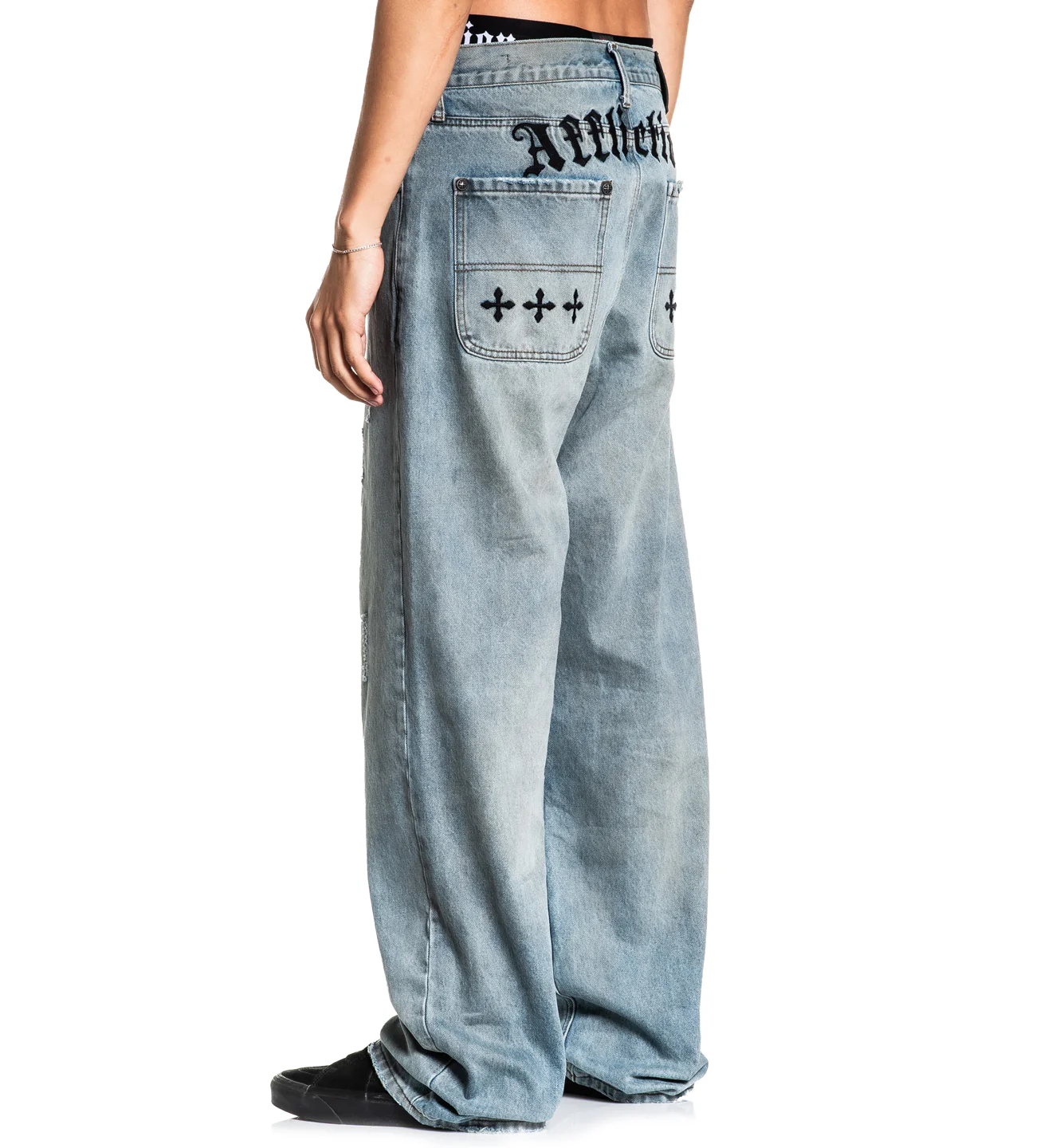 Wide Leg Black Night Denim