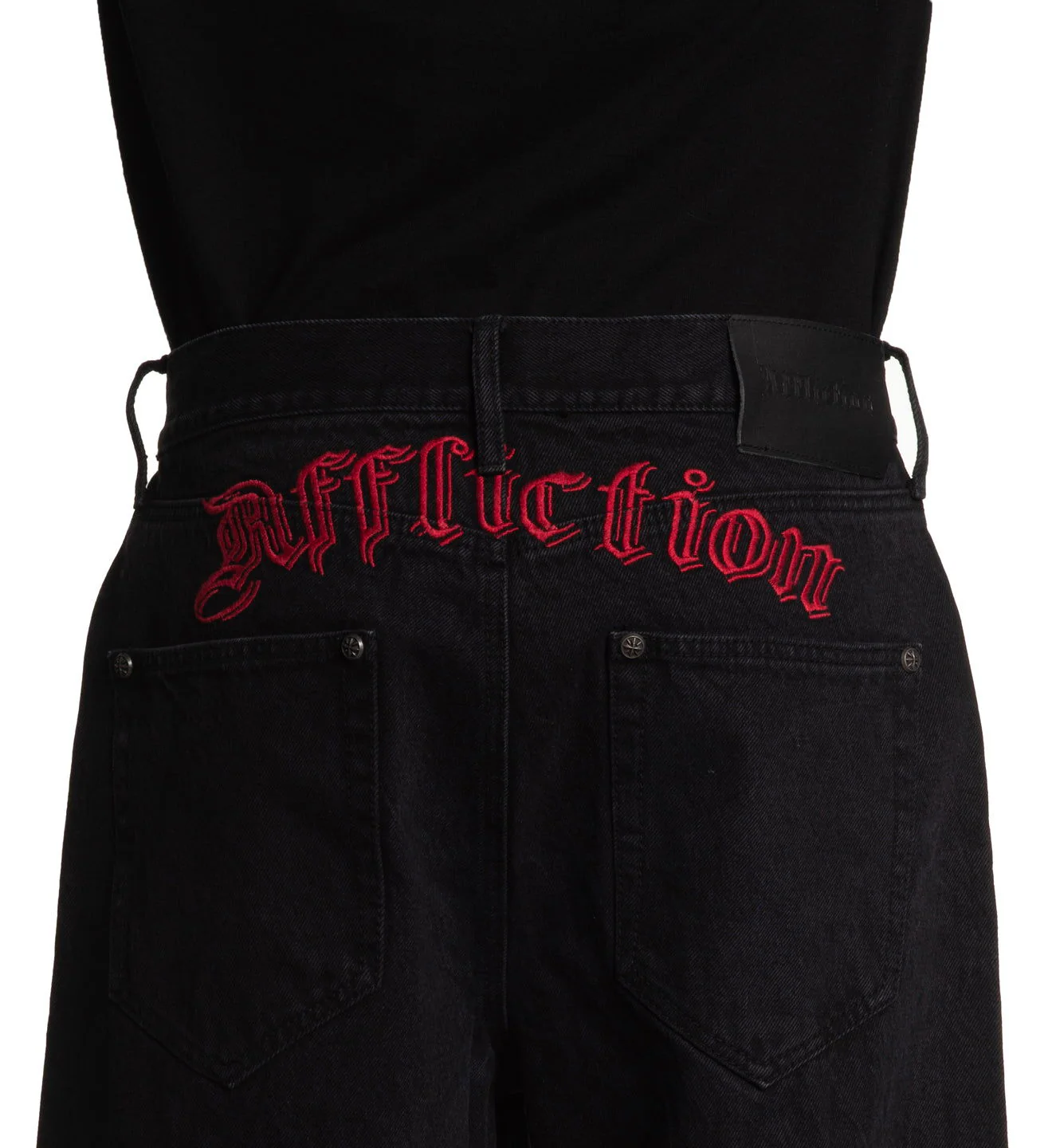 Wide Leg Live Fast Black Jeans