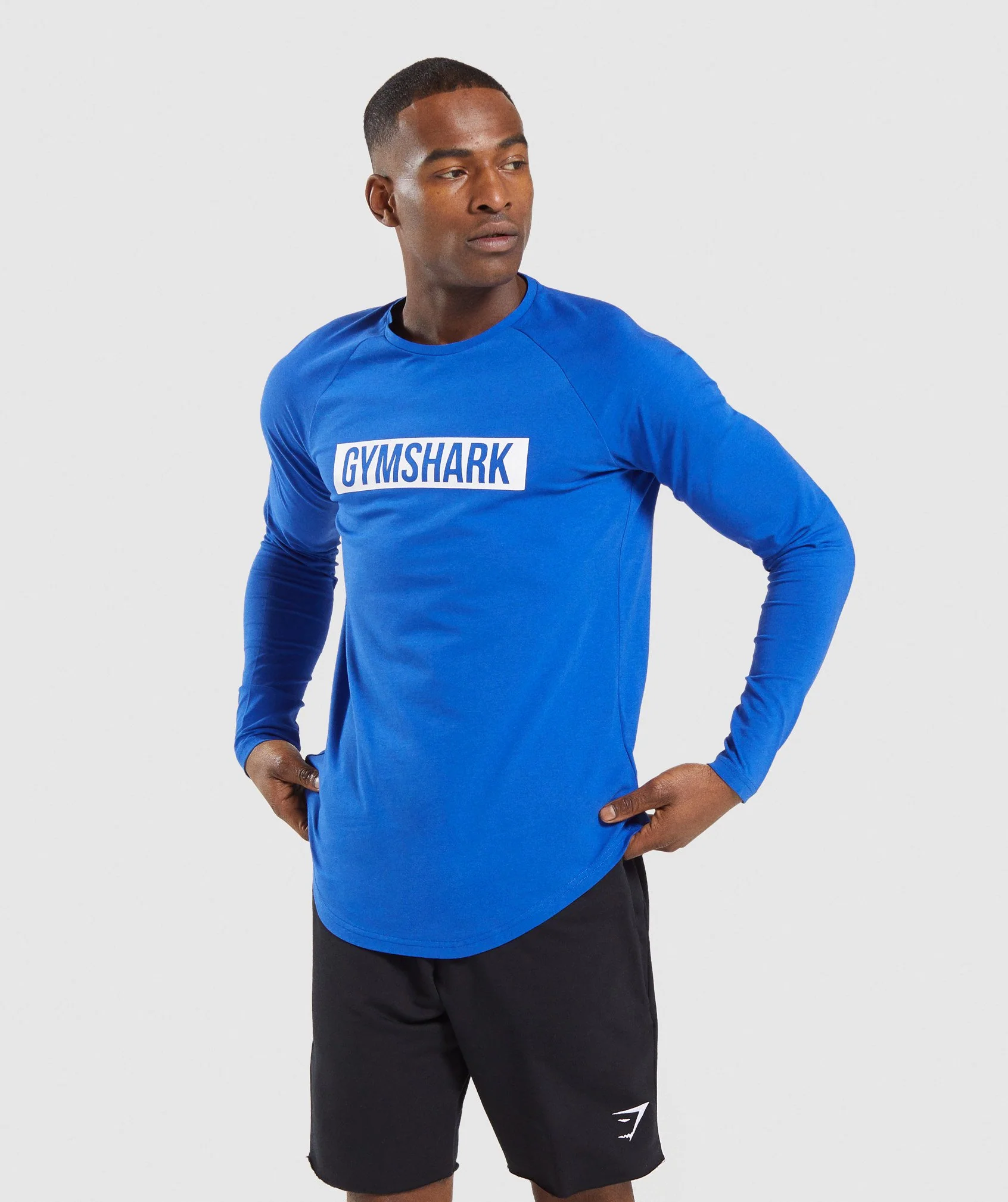 Gymshark Block Long Sleeve T-Shirt - Blue/White