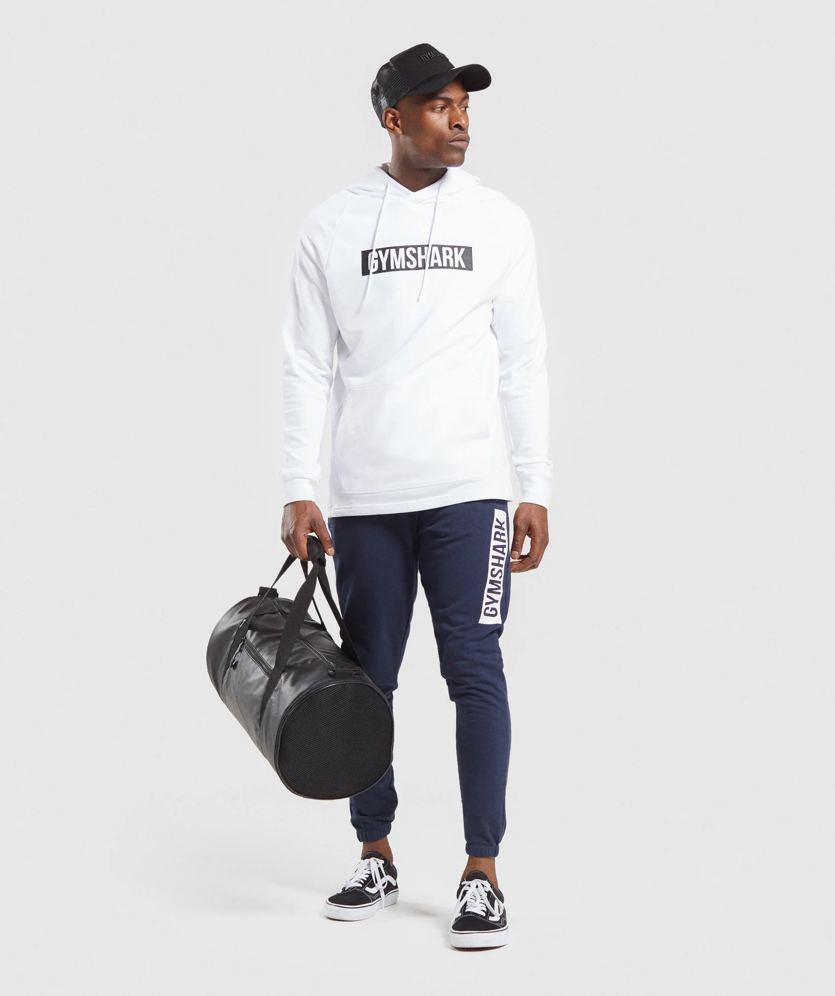 Gymshark Block Joggers - Dark Blue/White