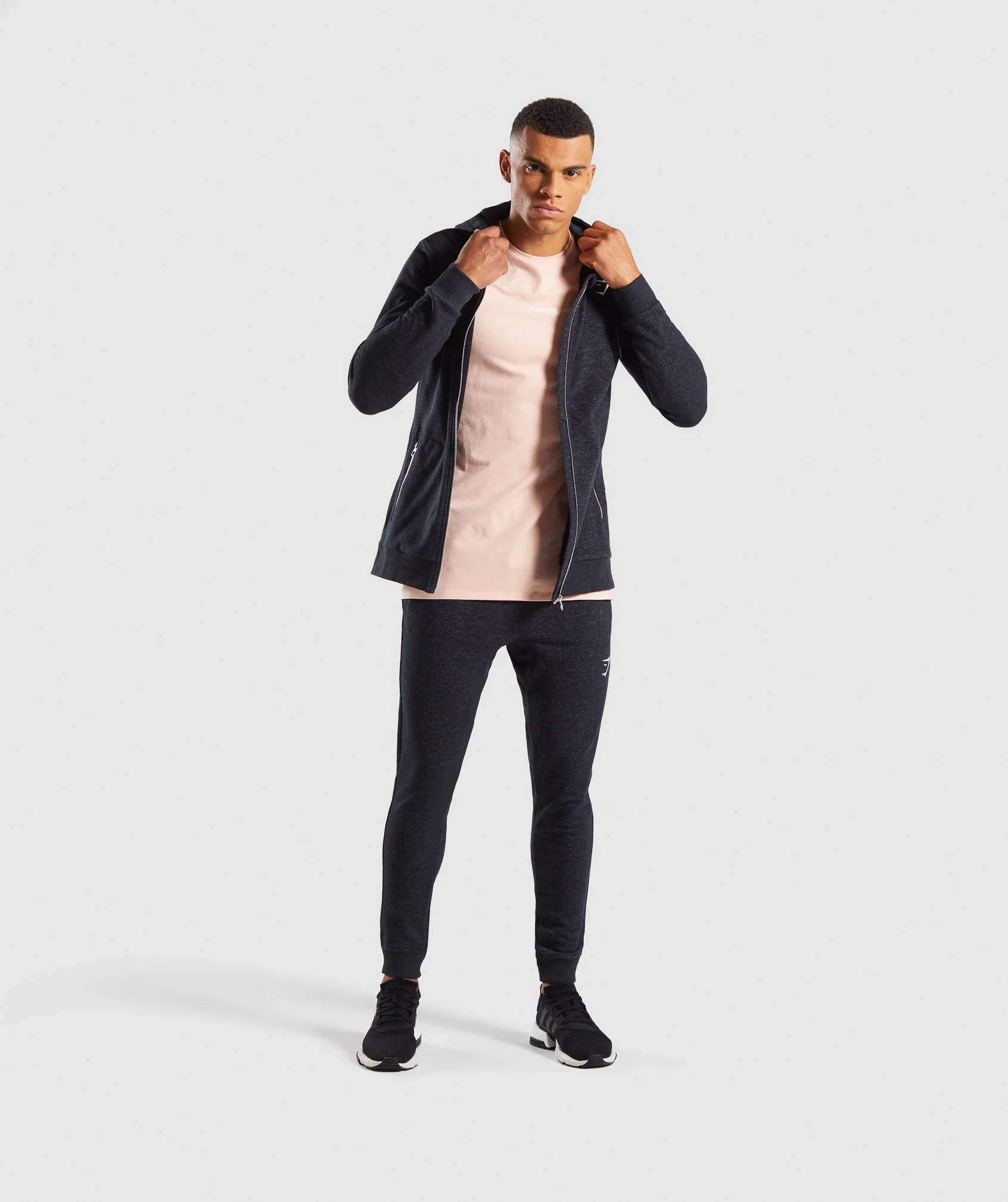 Gymshark Adapt Zip Hoodie - Black Marl