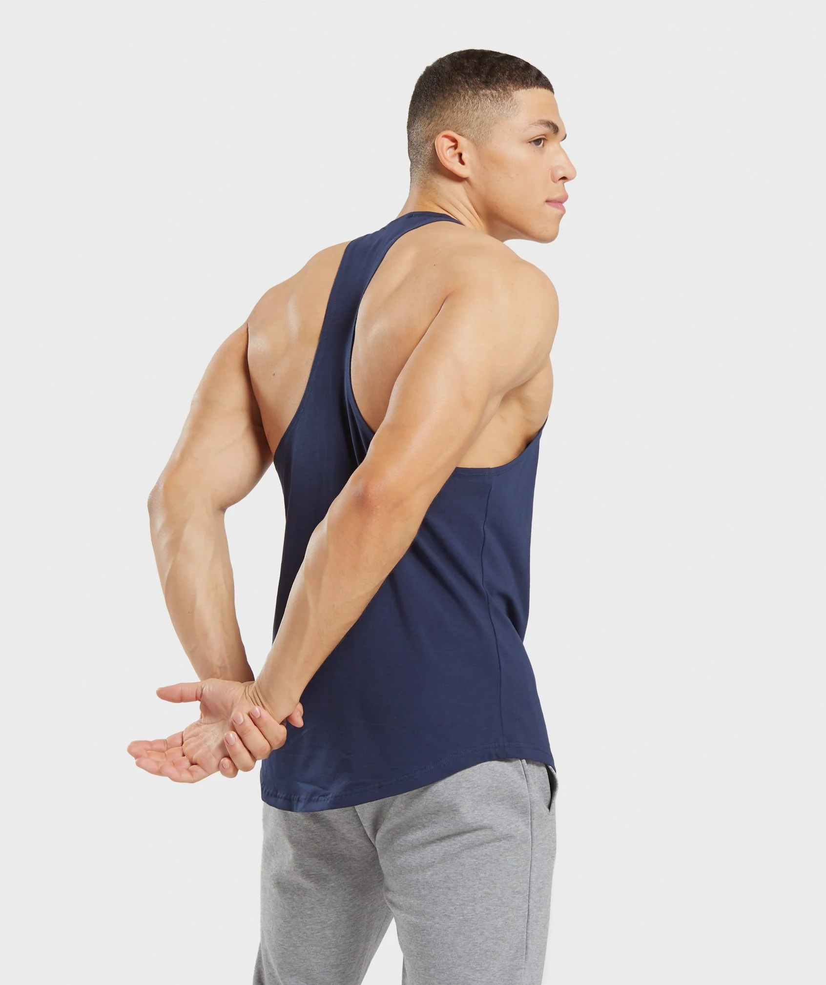 Gymshark Block Stringer - Dark Blue/White