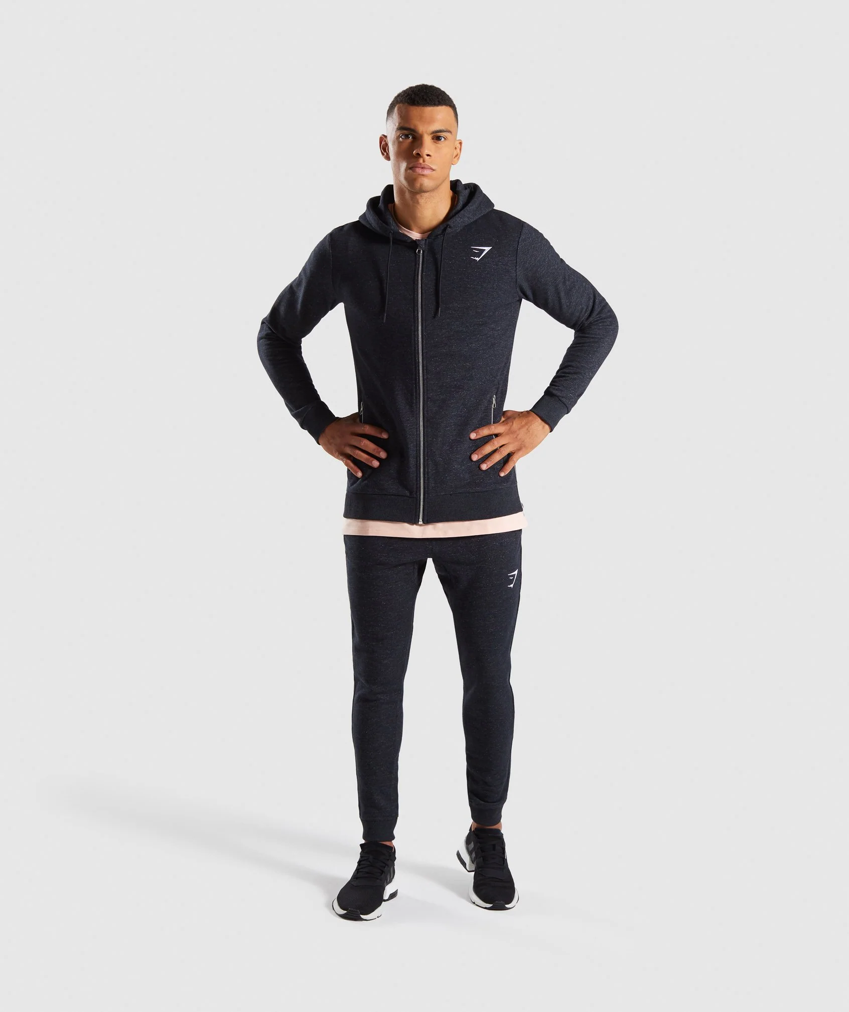 Gymshark Adapt Zip Hoodie - Black Marl