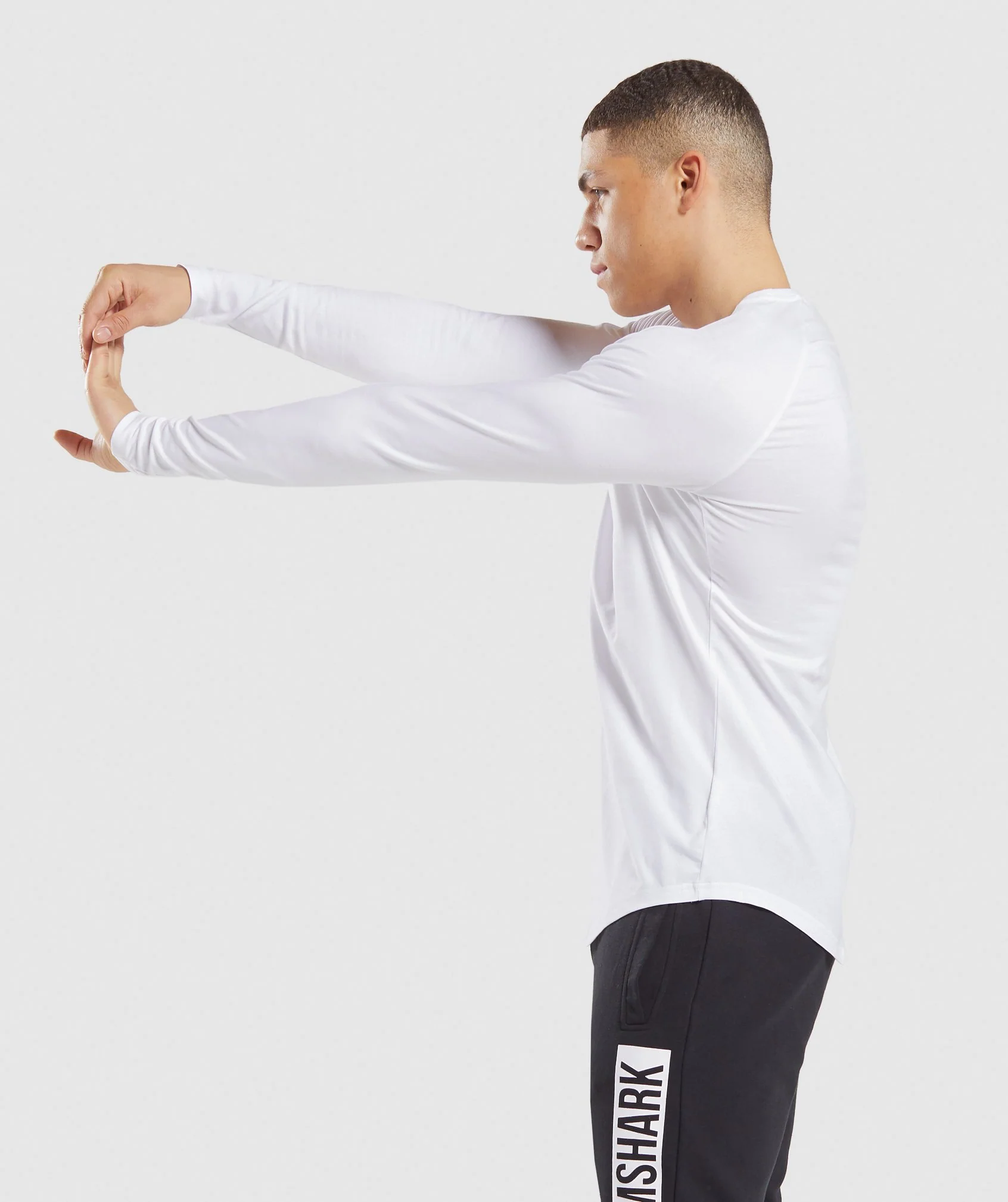 Gymshark Block Long Sleeve T-Shirt - White/Black