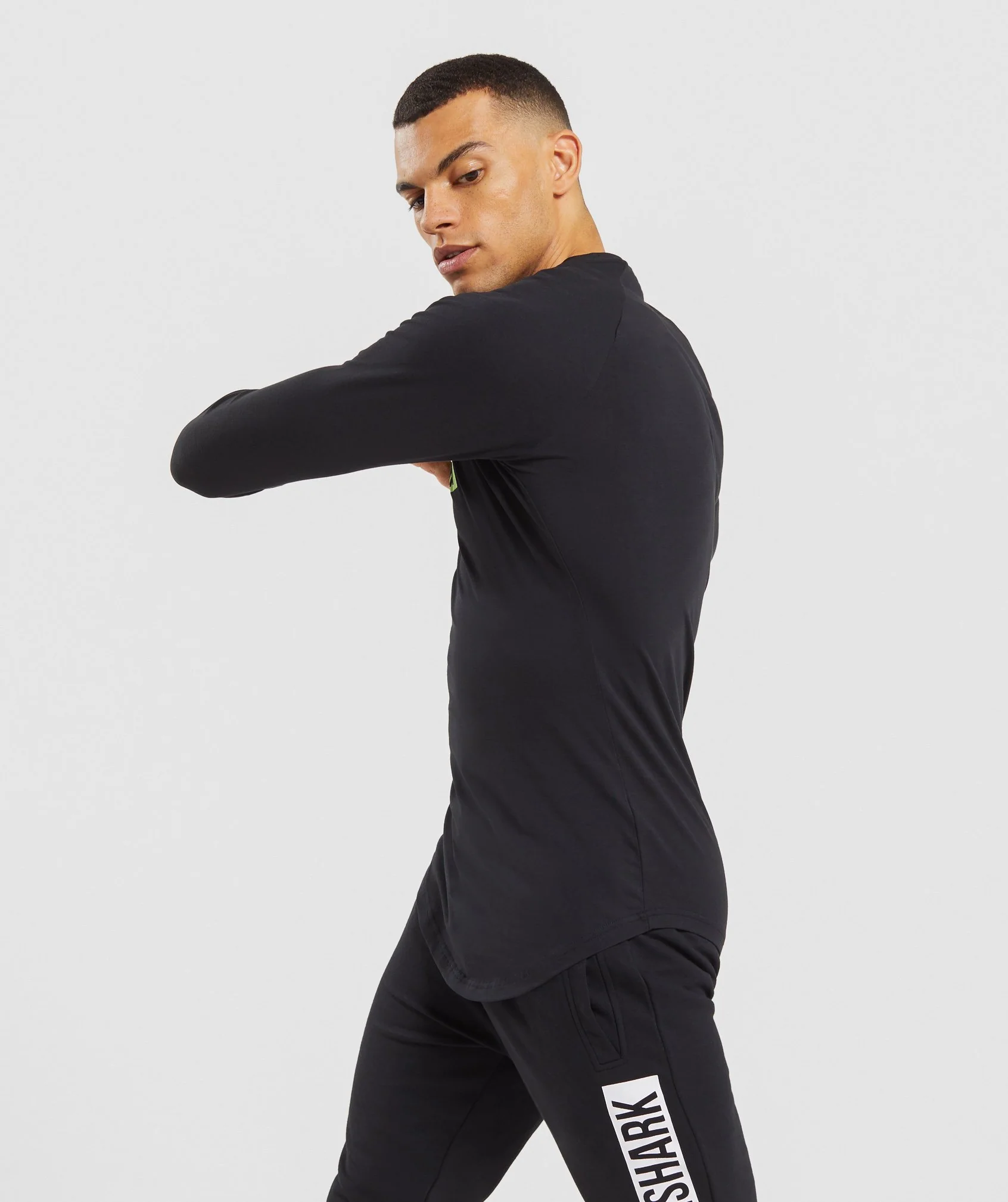 Gymshark Block Long Sleeve T-Shirt - Black/Lime