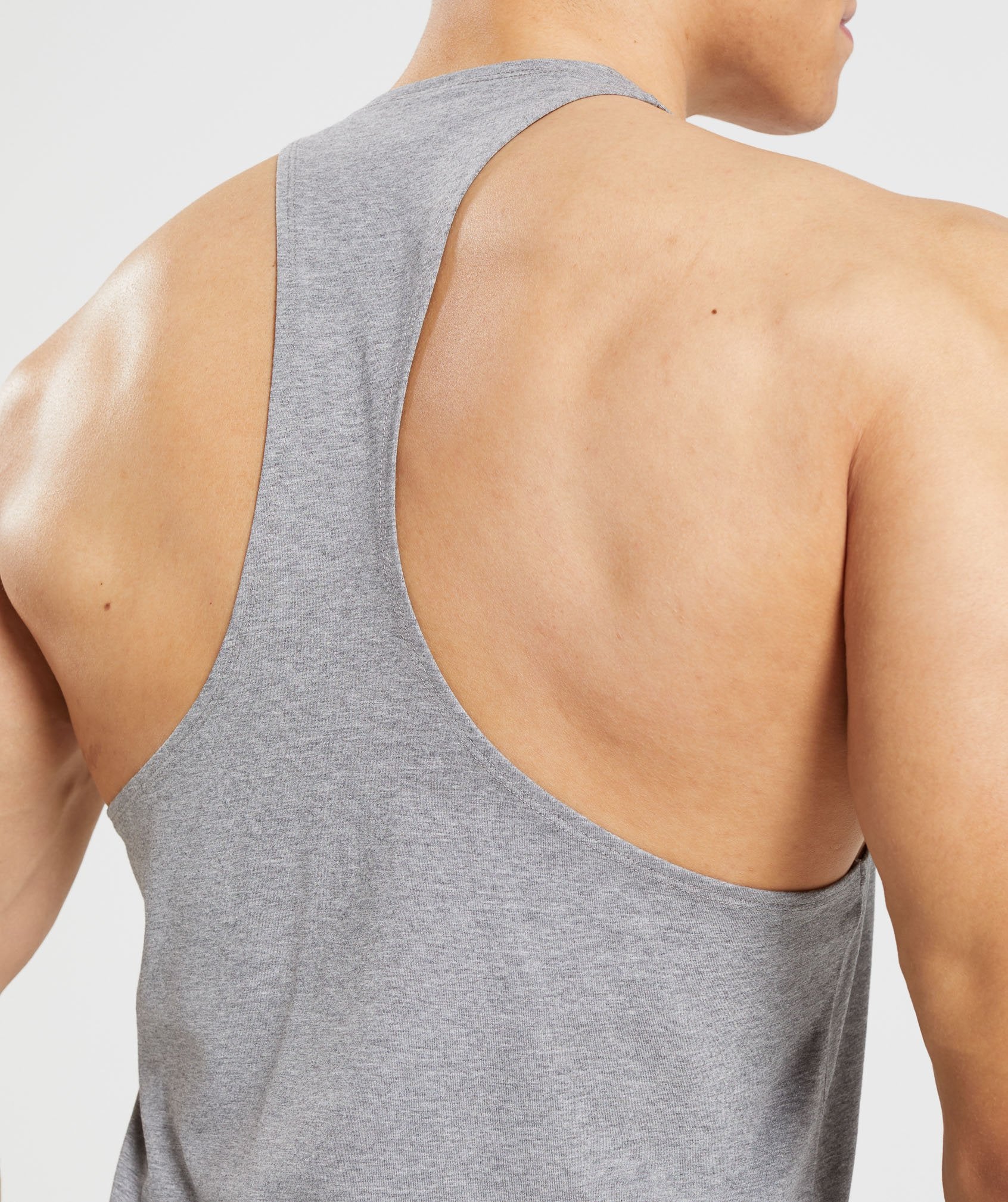 Gymshark Block Stringer - Grey Marl/White