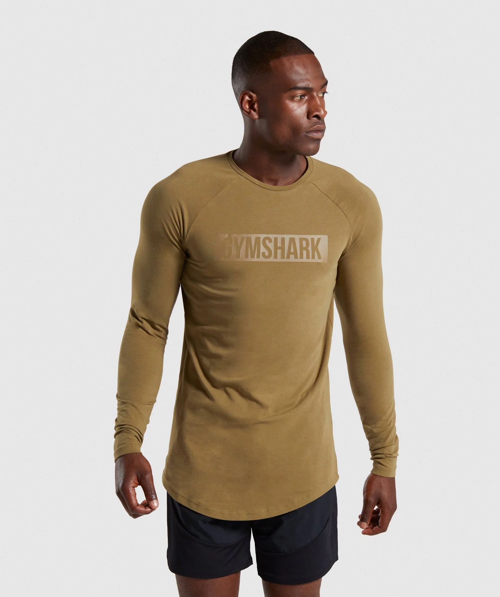 Gymshark Block Long Sleeve T-Shirt - Khaki