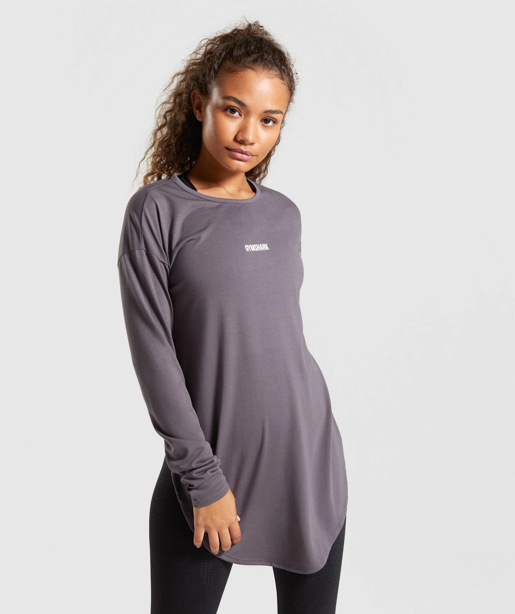 Gymshark Ark Long Sleeve Top - Slate Lavender