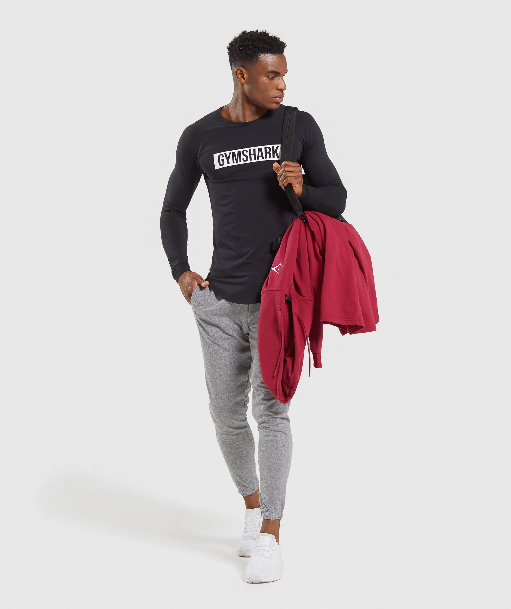 Gymshark Block Long Sleeve T-Shirt - Black