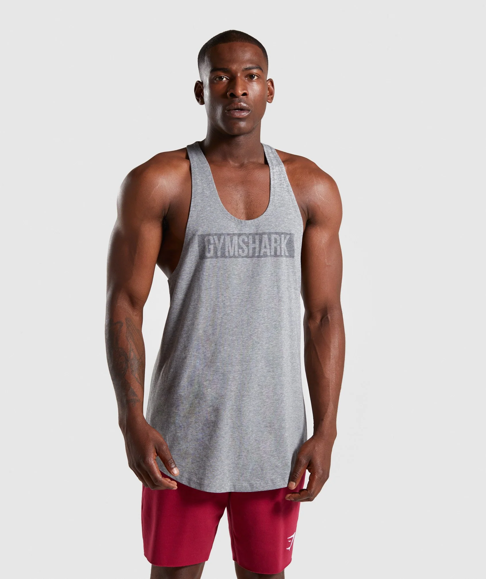 Gymshark Block Stringer - Grey Marl