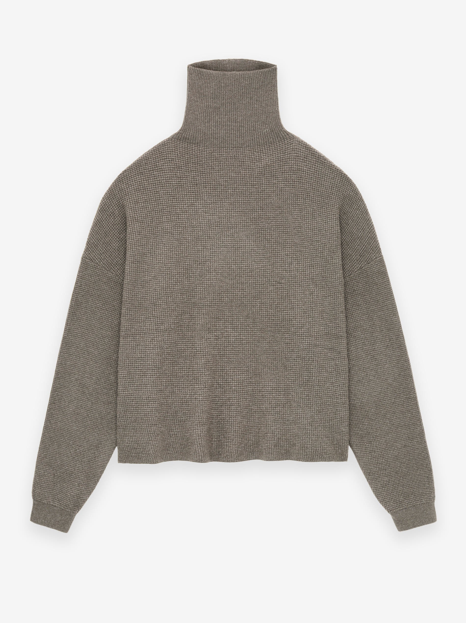 Womens Waffle Turtleneck
