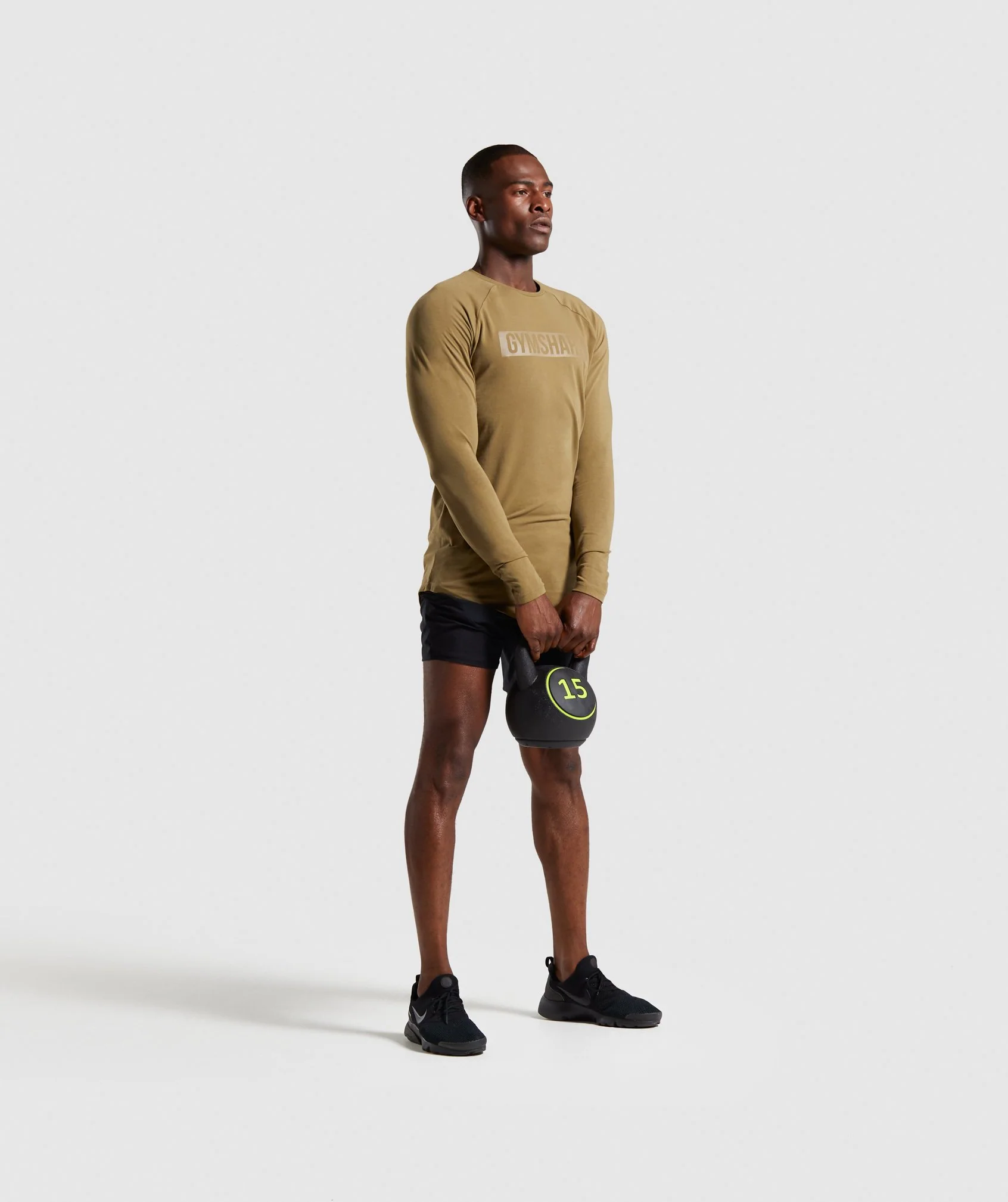 Gymshark Block Long Sleeve T-Shirt - Khaki
