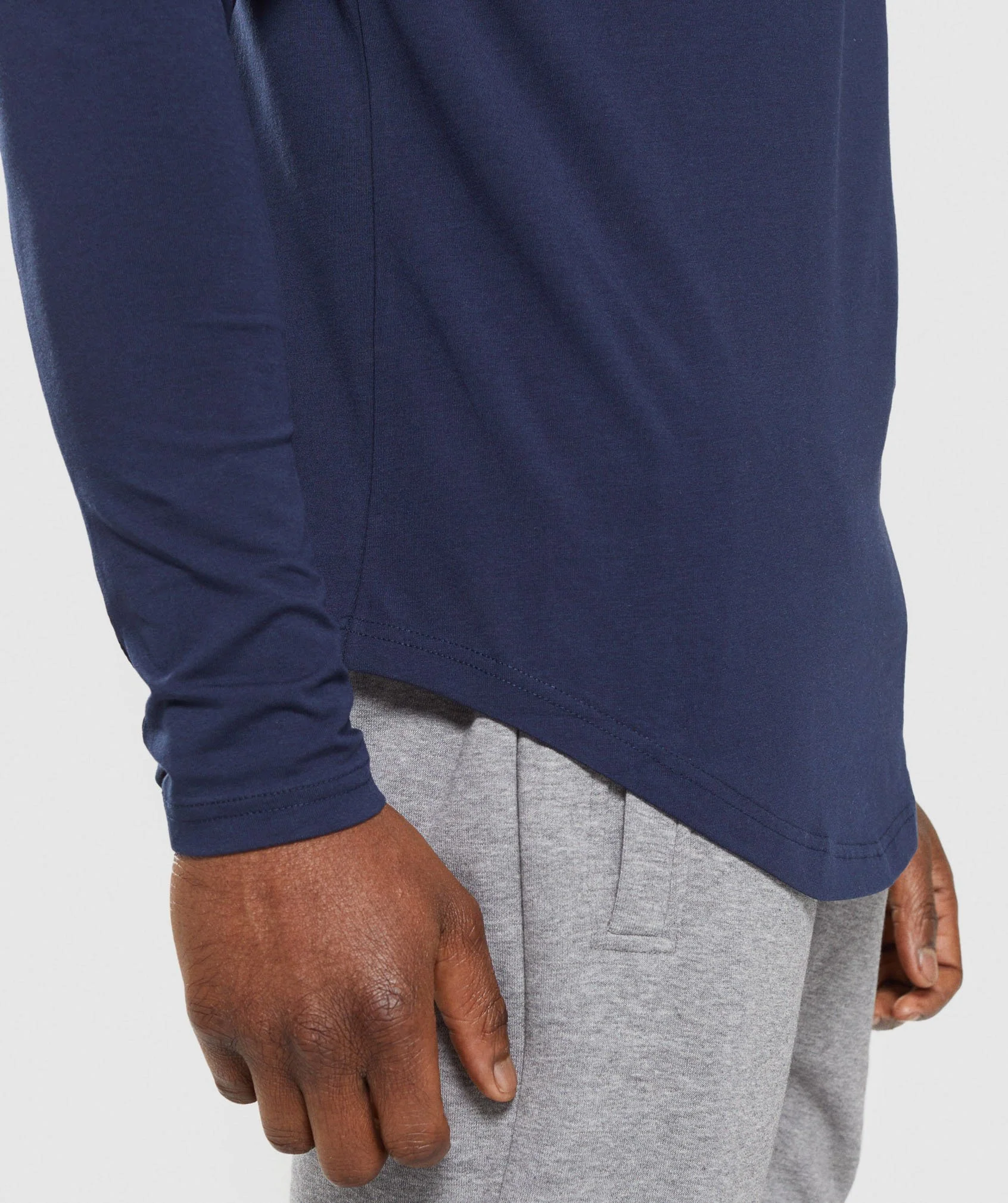 Gymshark Block Long Sleeve T-Shirt - Dark Blue/White