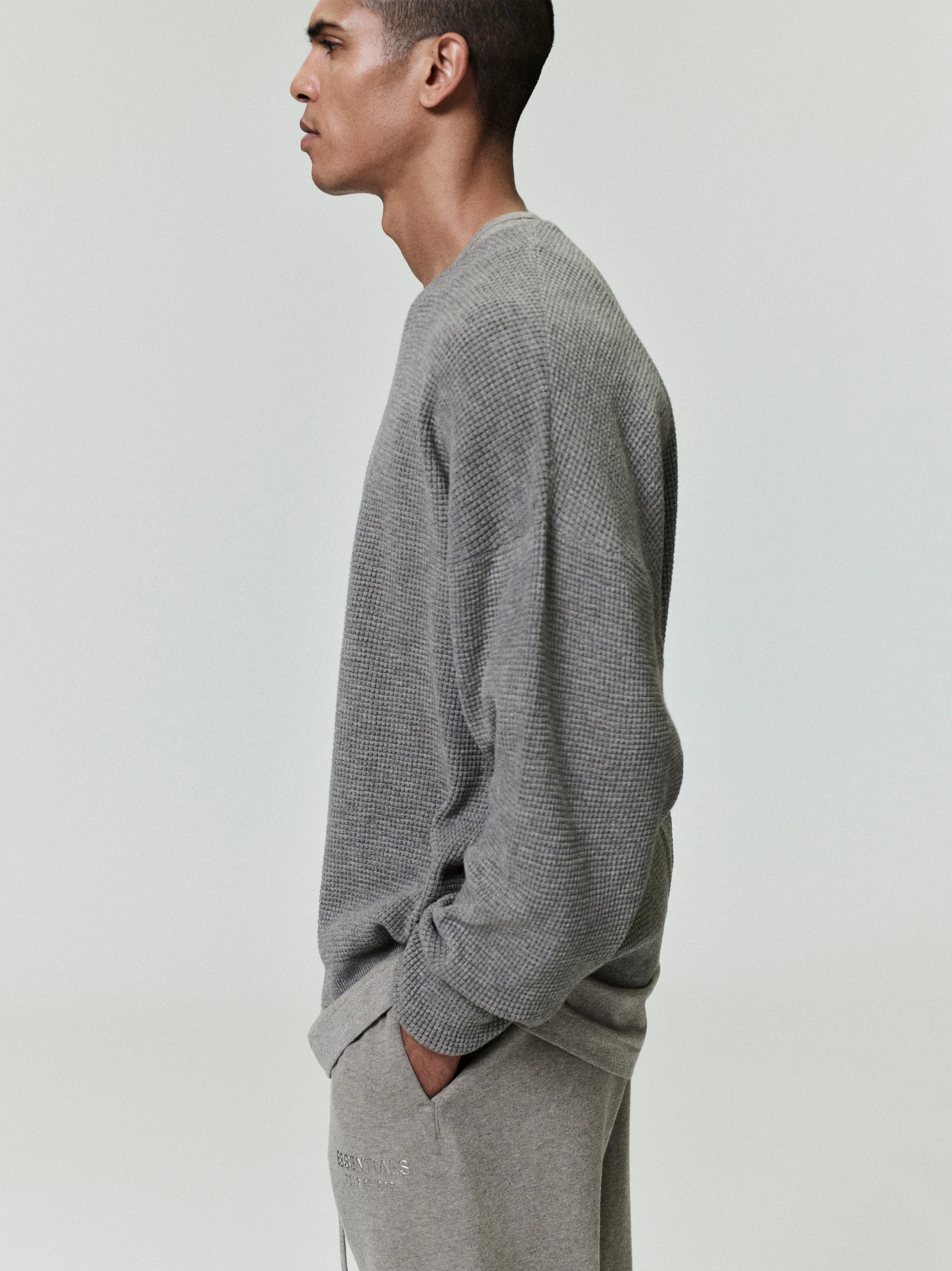 Waffle Crewneck Sweater