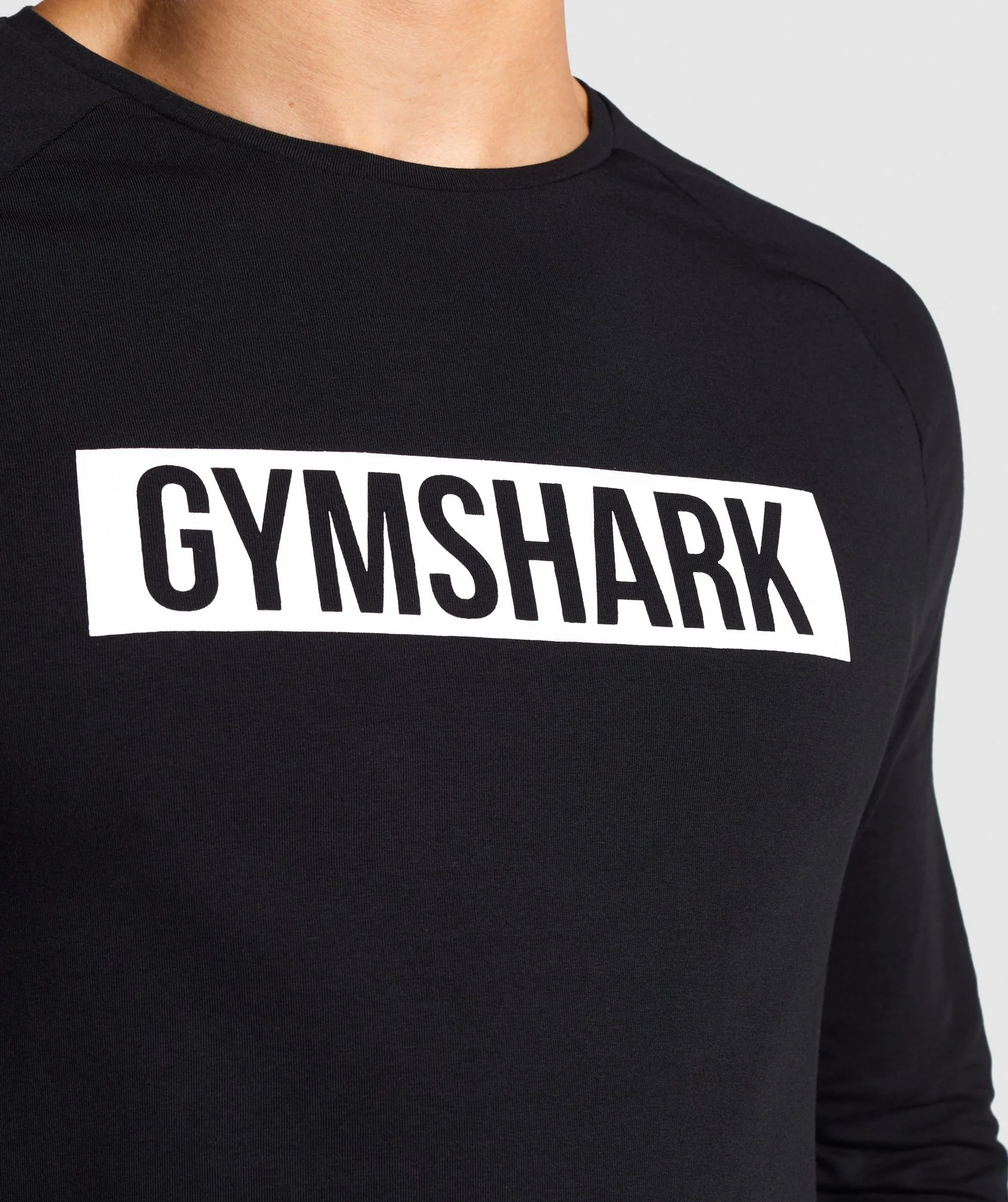 Gymshark Block Long Sleeve T-Shirt - Black/White