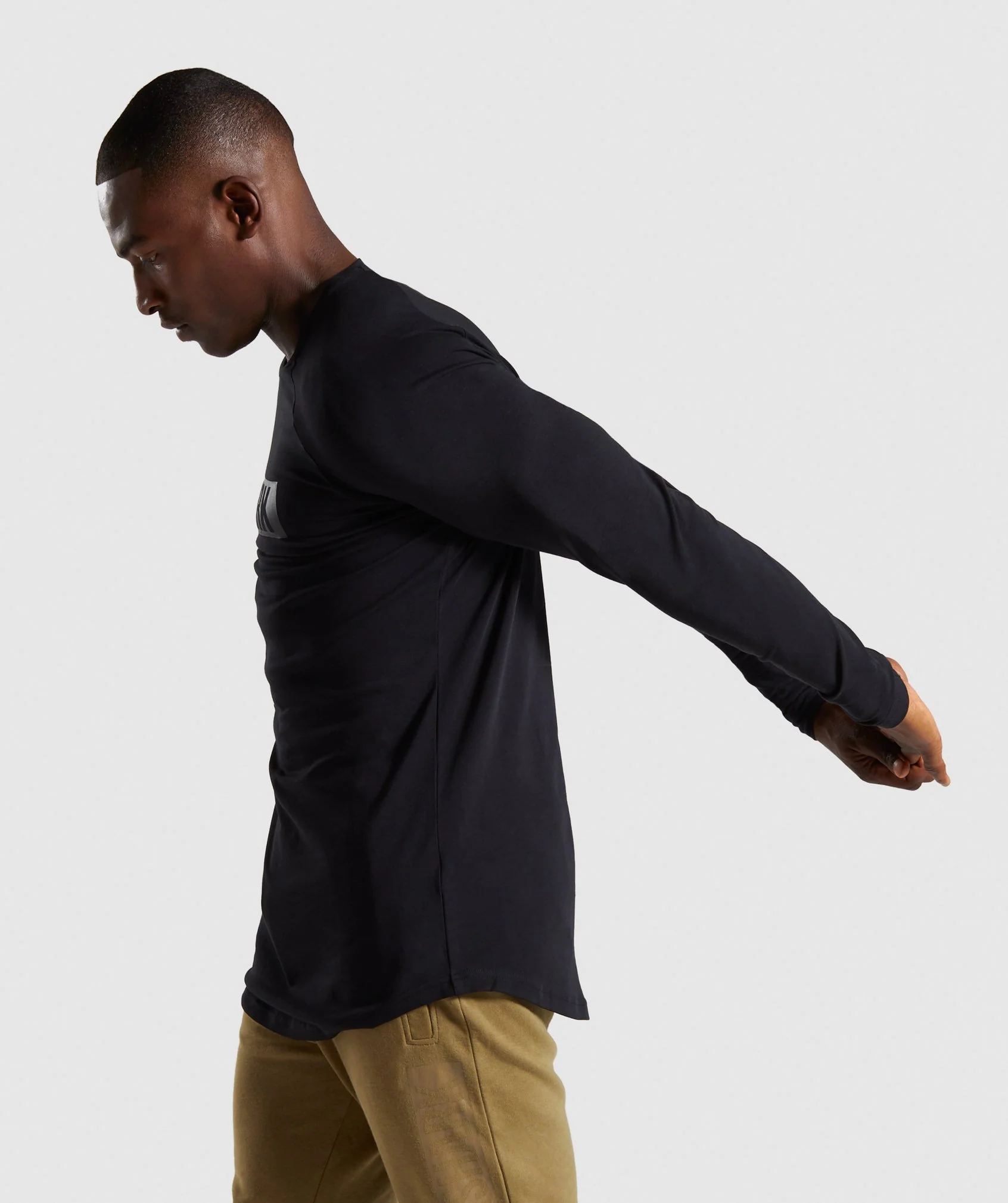 Gymshark Block Long Sleeve T-Shirt - Black/Black