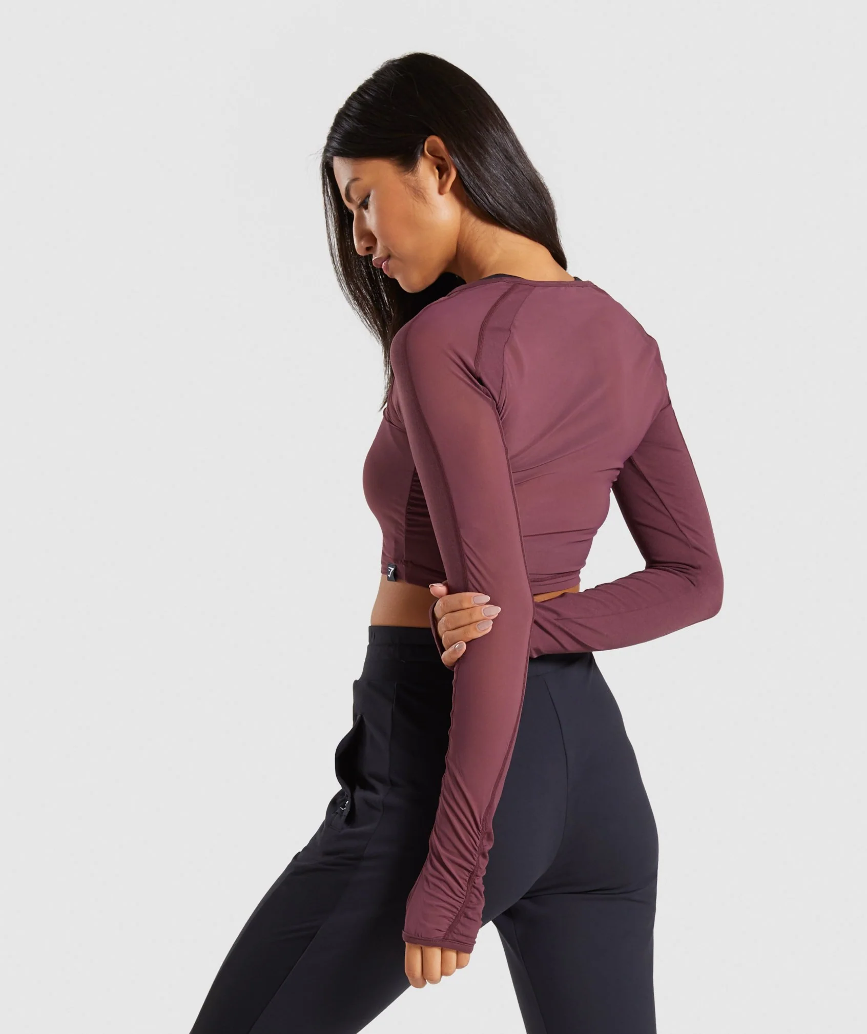 Gymshark Aura Crop Top - Berry Red