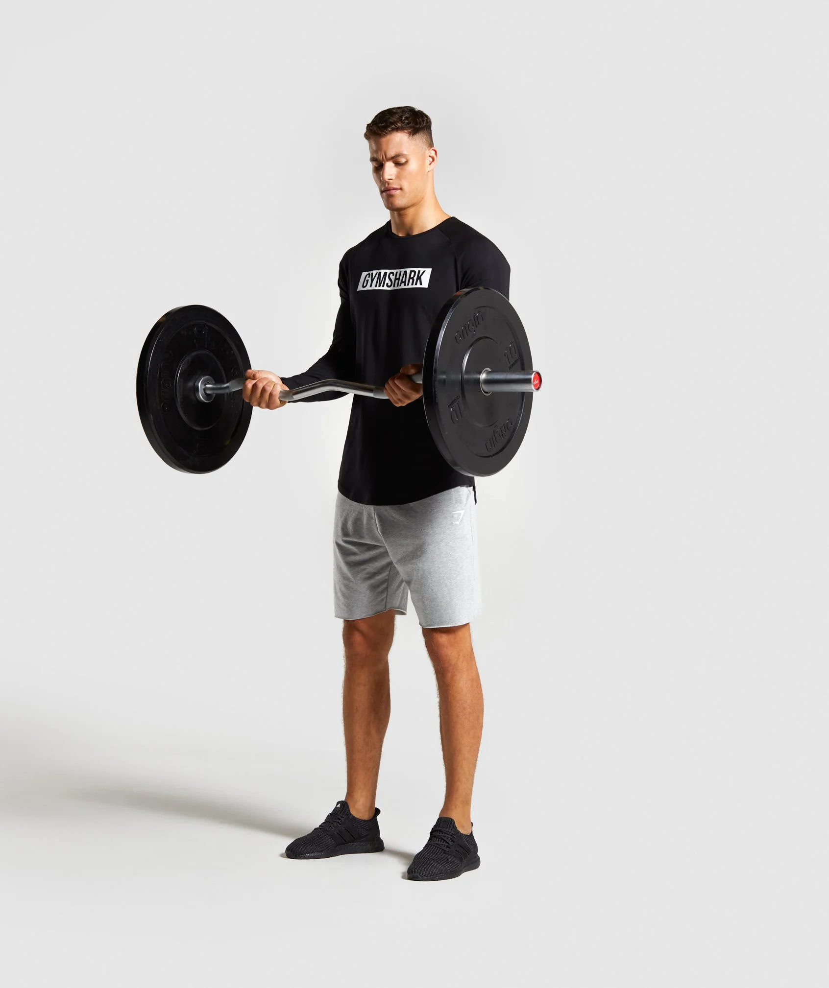 Gymshark Block Long Sleeve T-Shirt - Black/White