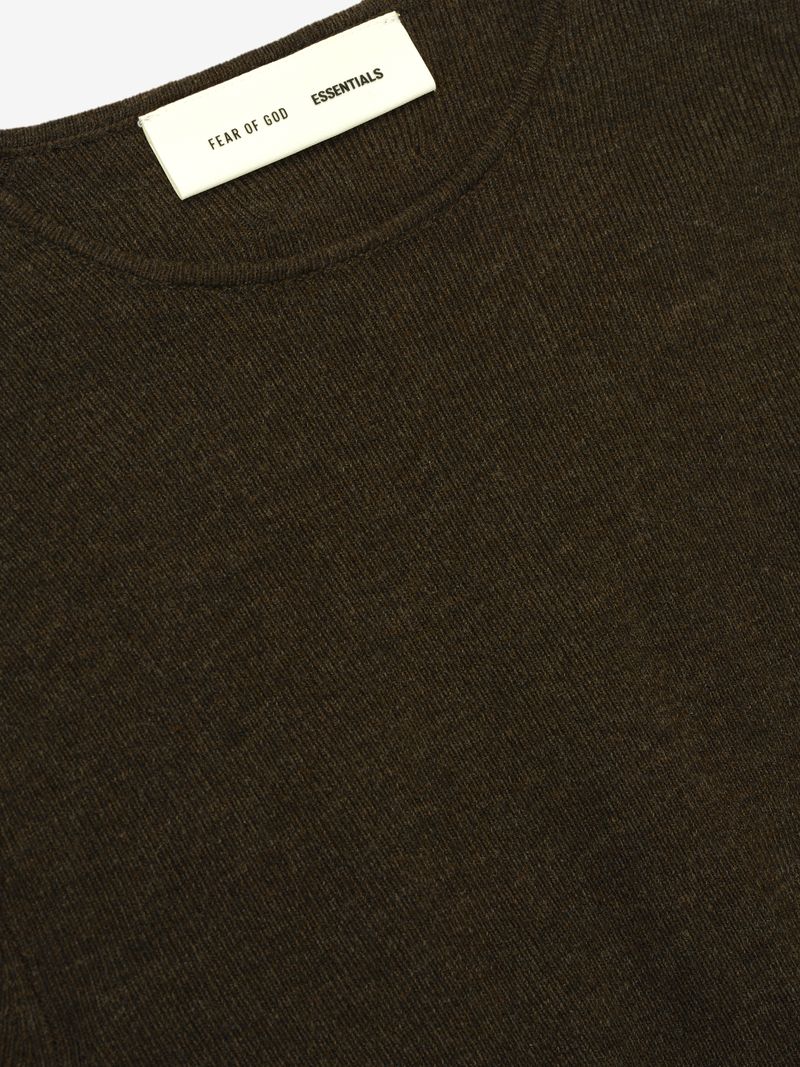 Womens Rib Long Sleeve Dress