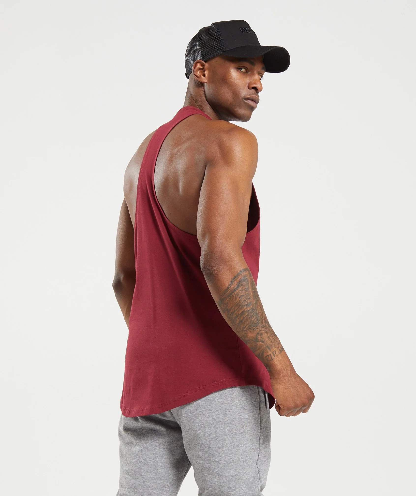 Gymshark Block Stringer - Claret/White