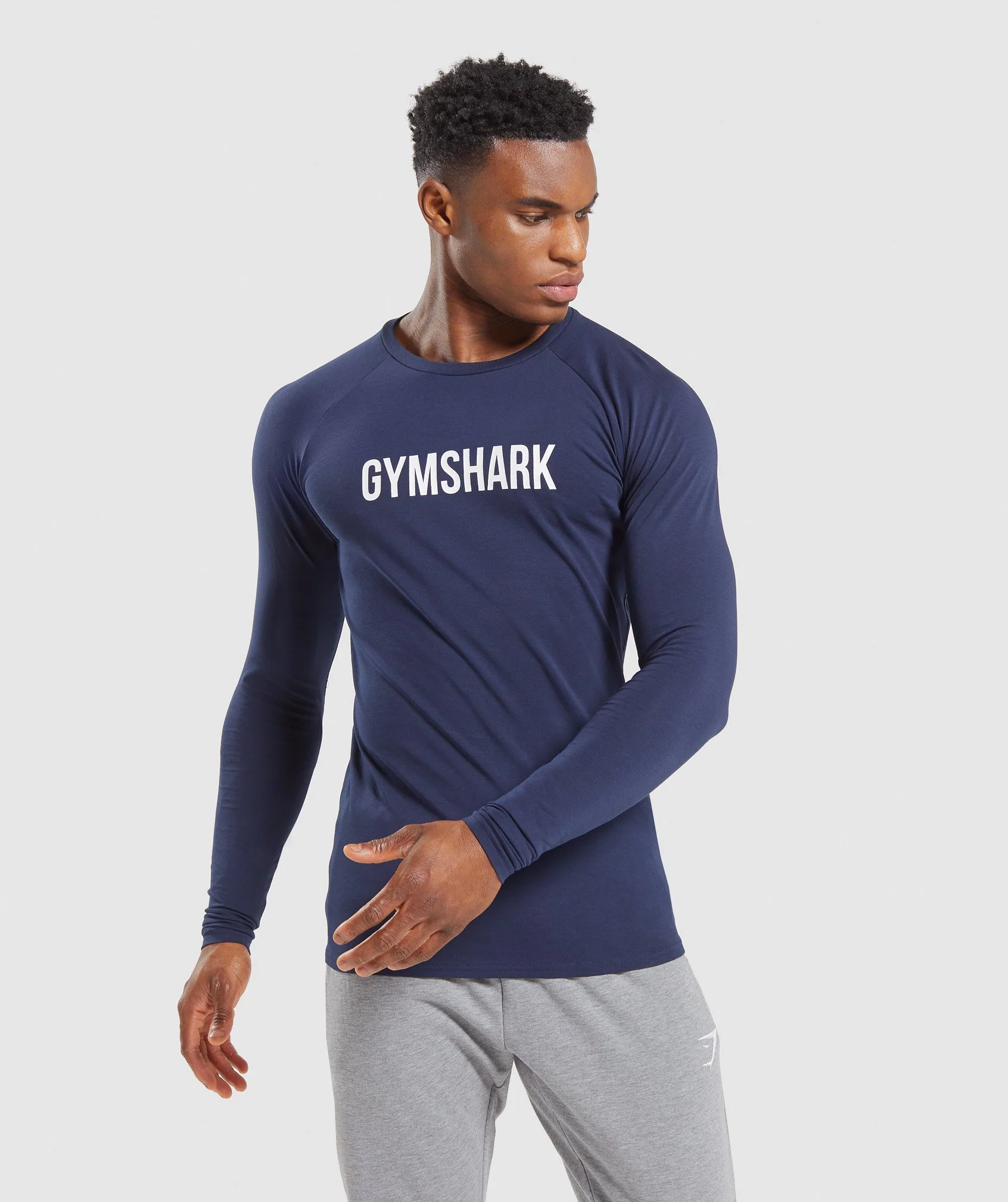 Gymshark Apollo Long Sleeve T-Shirt - Dark Blue