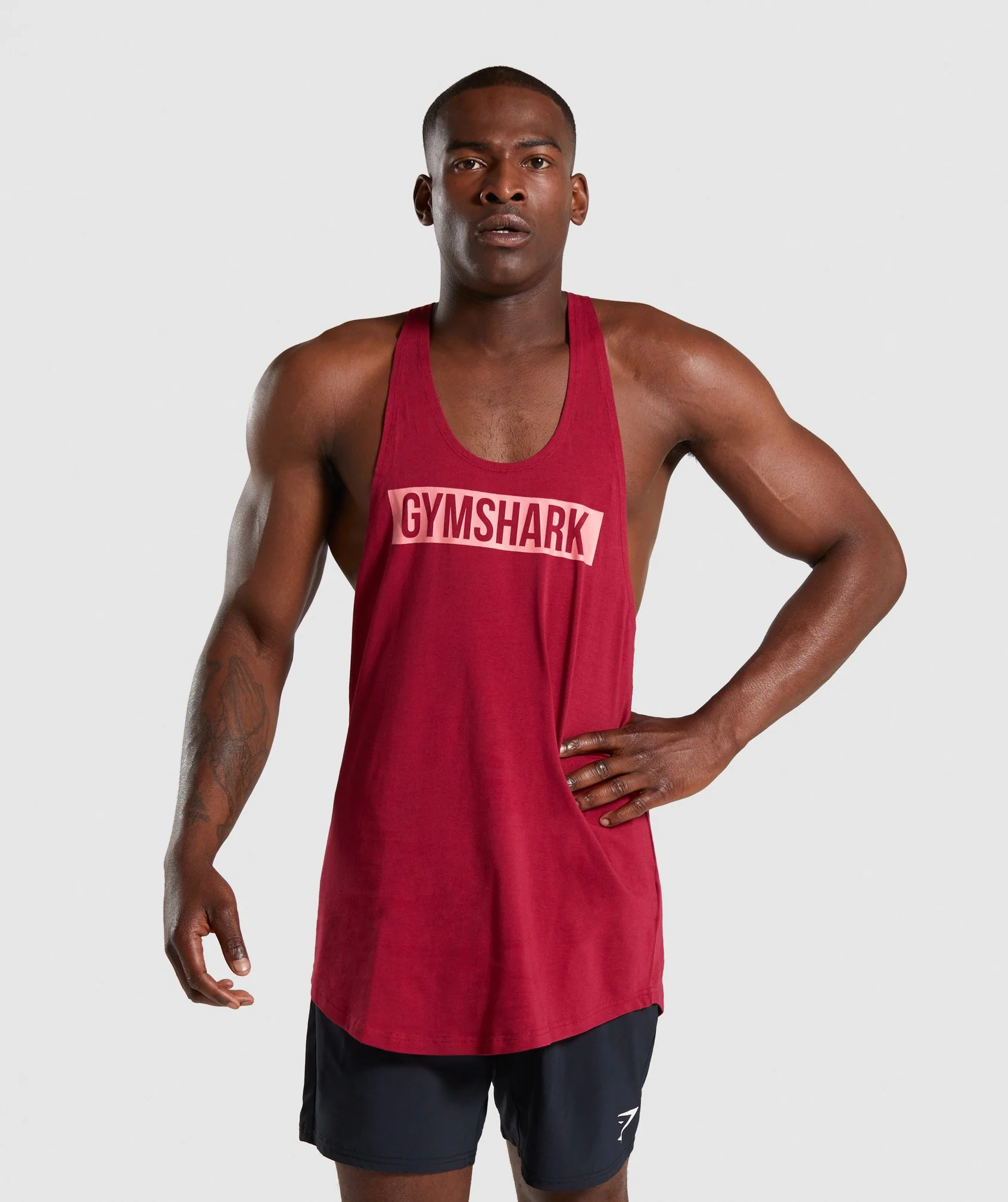 Gymshark Block Stringer - Claret