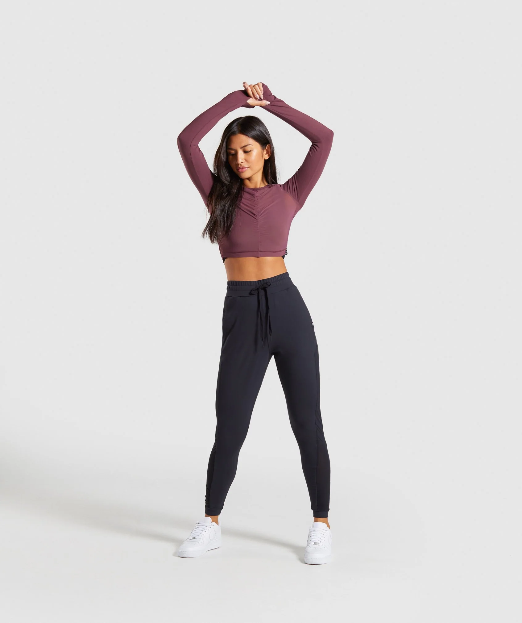 Gymshark Aura Crop Top - Berry Red