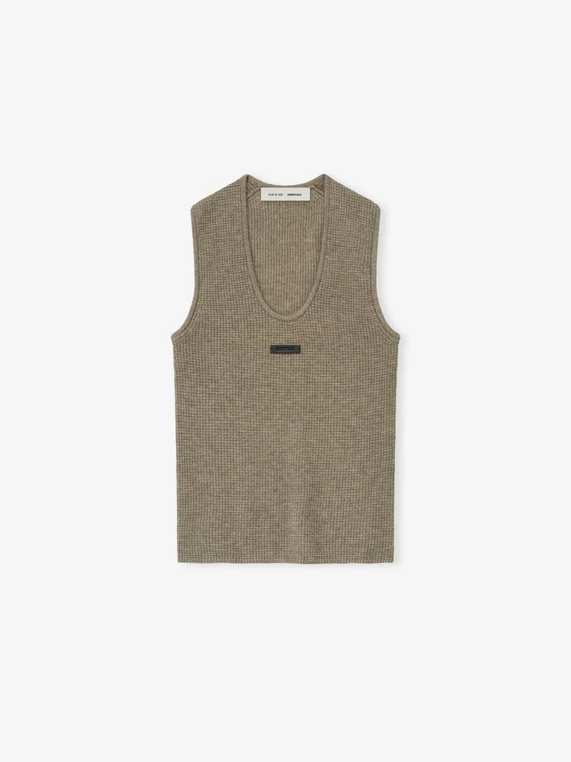 Womens Waffle Tank