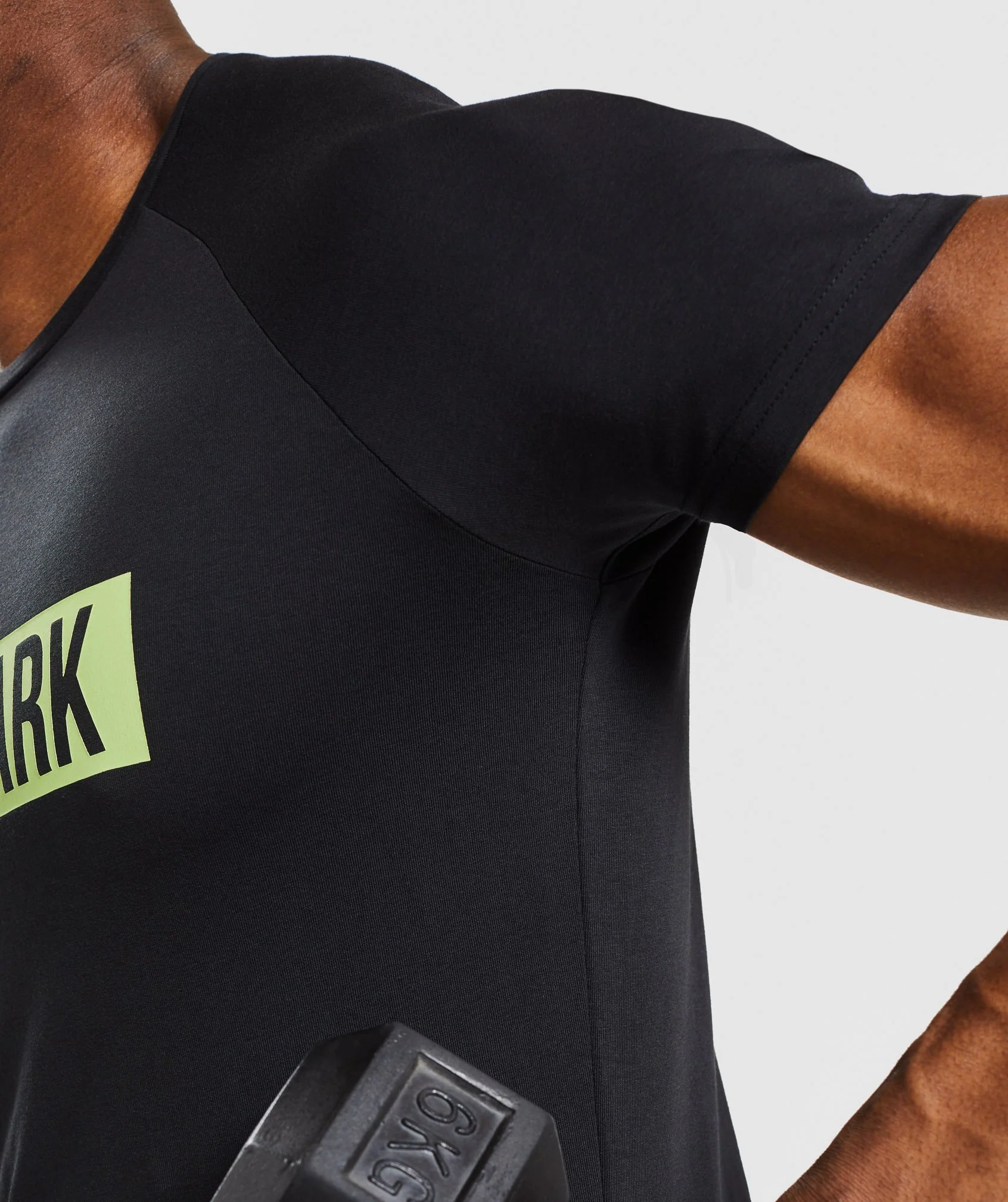Gymshark Block T-Shirt - Black/Lime