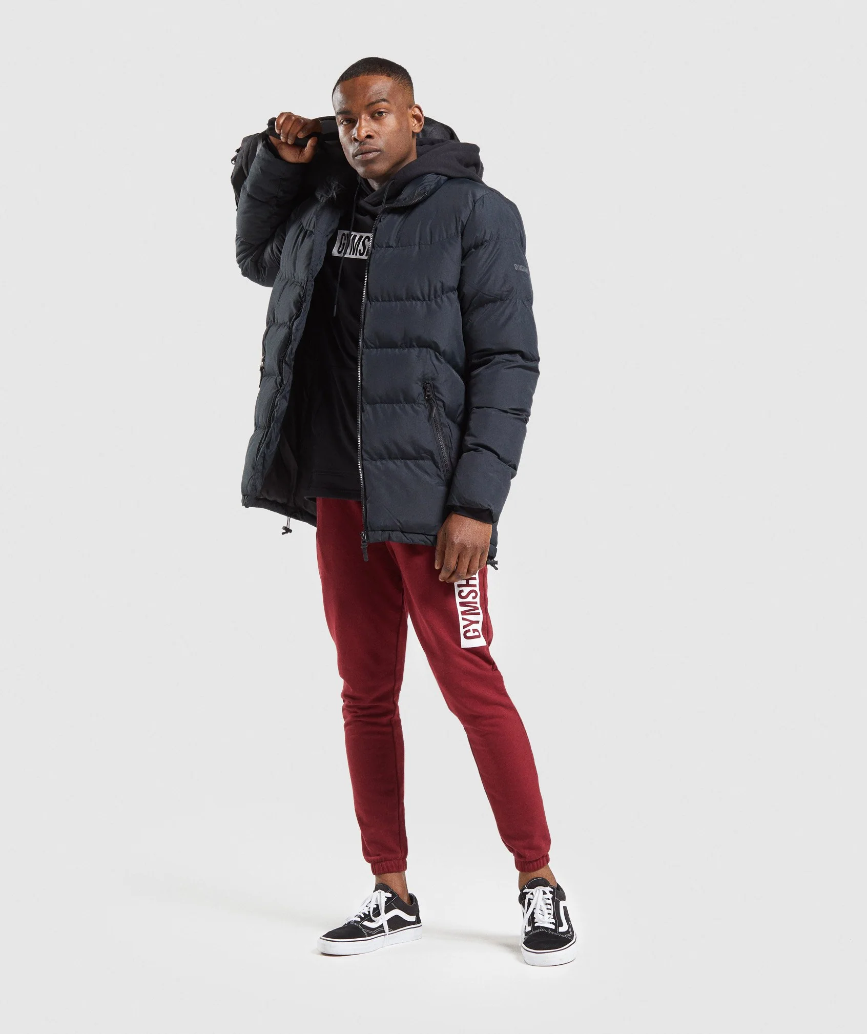 Gymshark Block Joggers - Claret