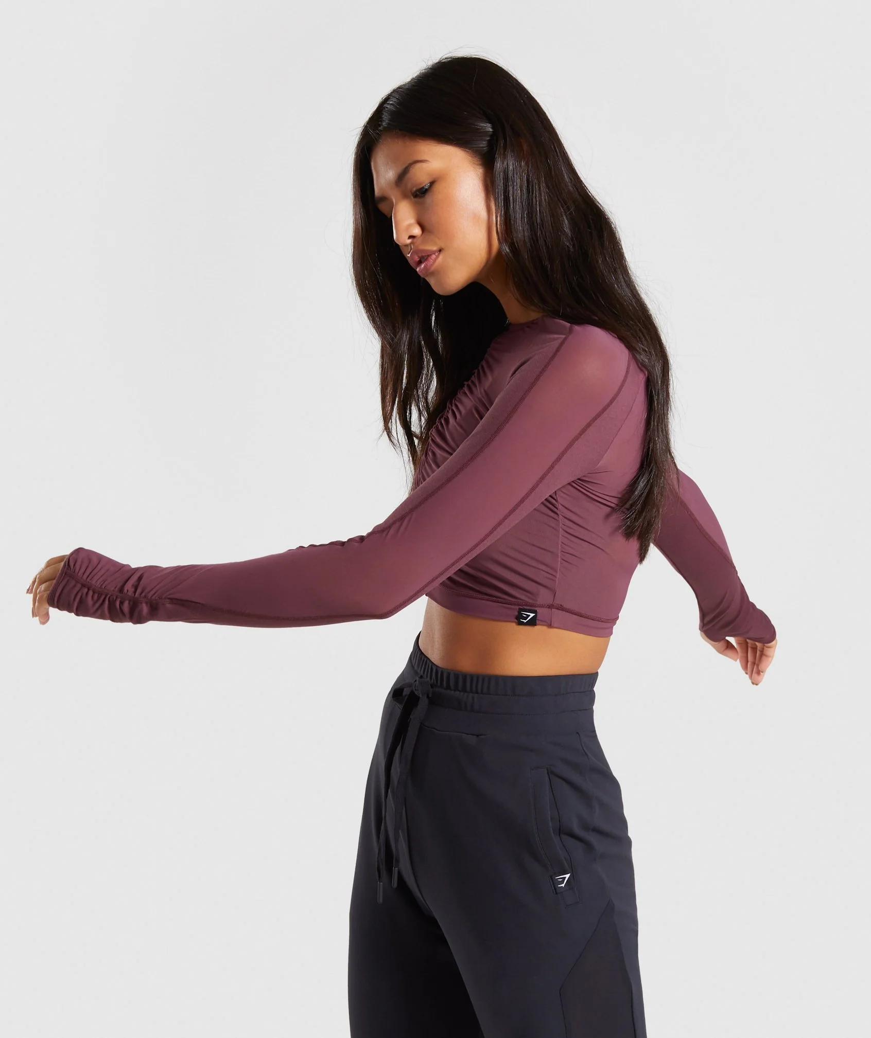 Gymshark Aura Crop Top - Berry Red