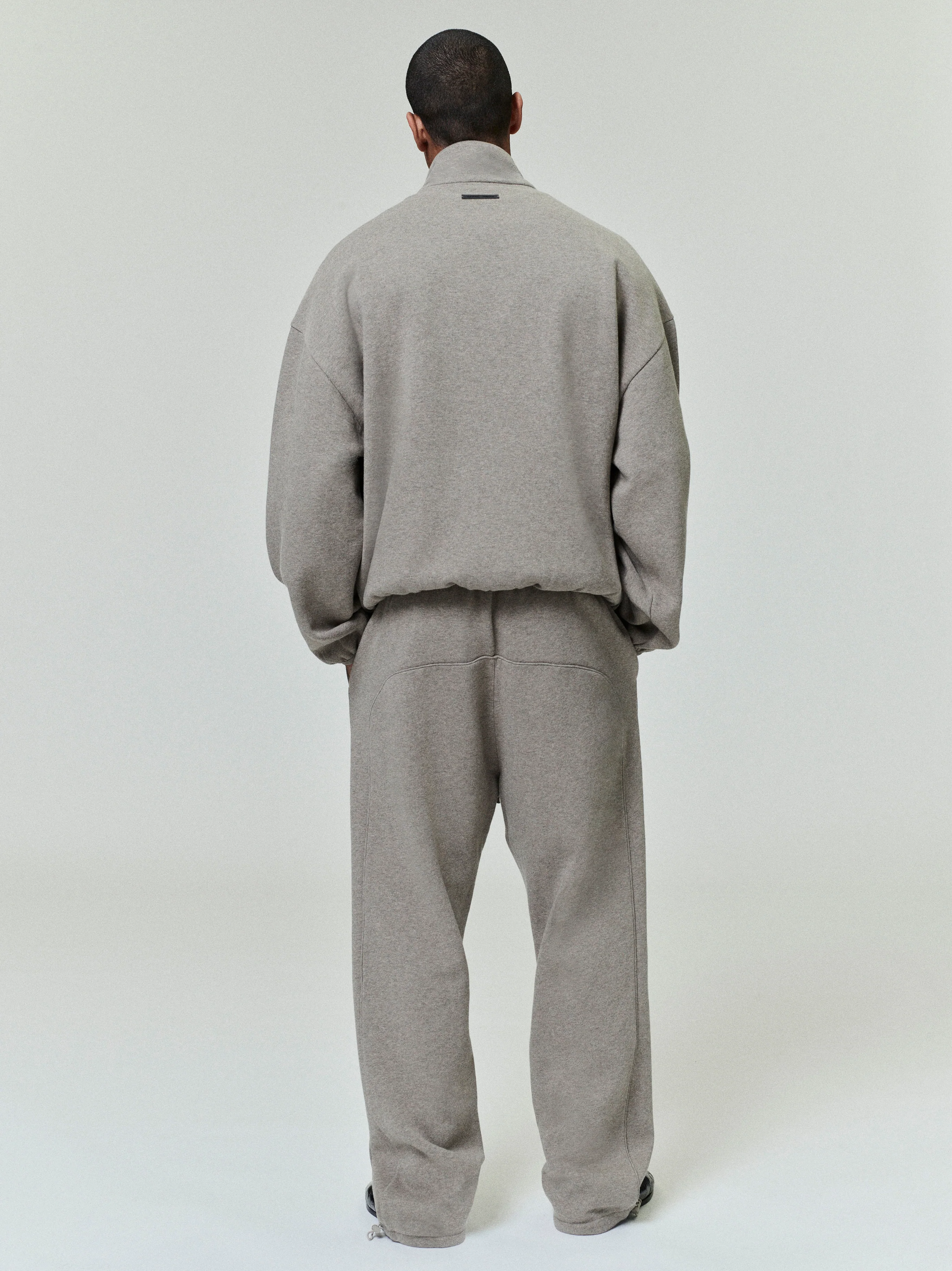 Modern Fleece Track Jacket With Piping