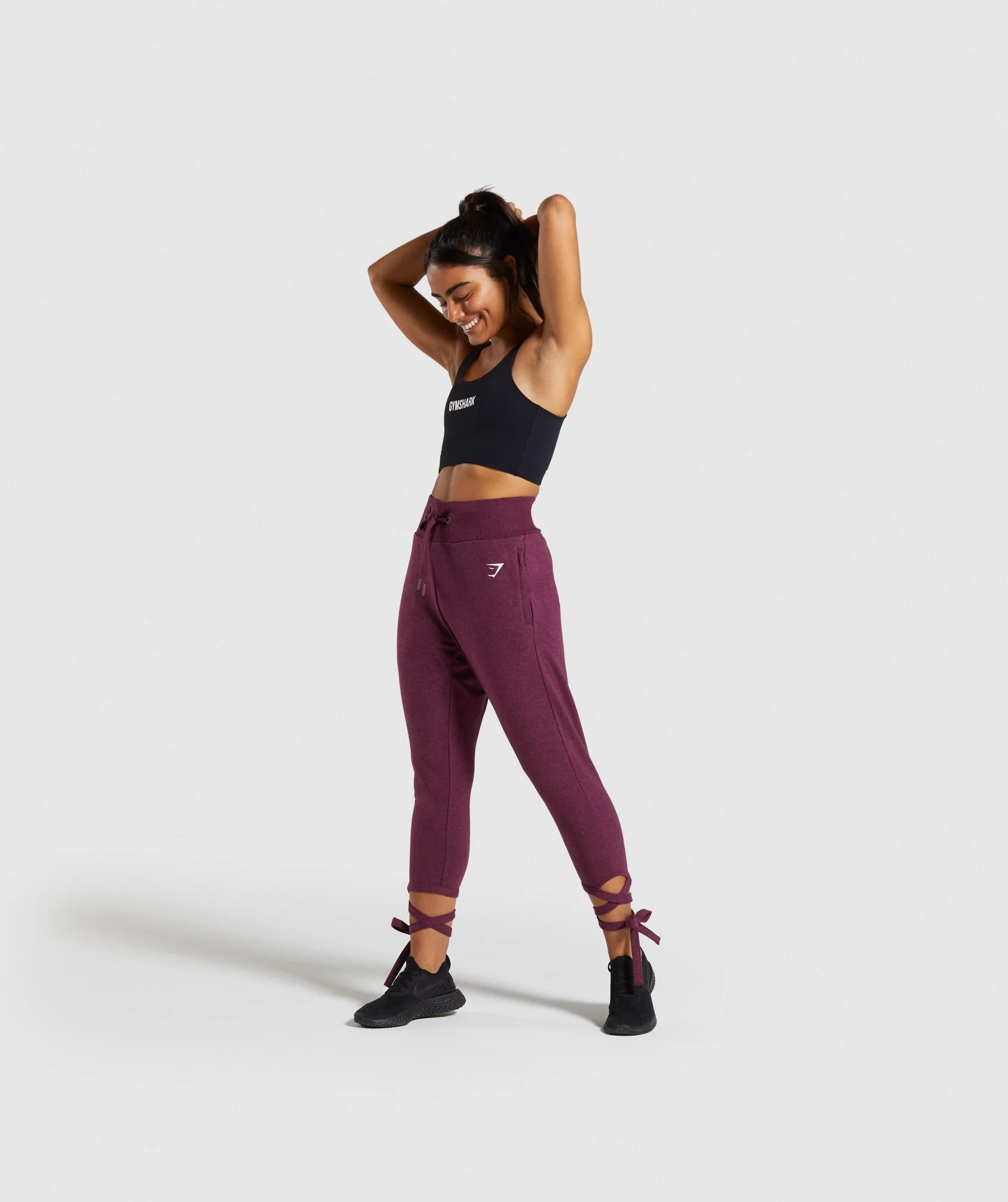 Gymshark Ark High Waisted Joggers - Berry Red