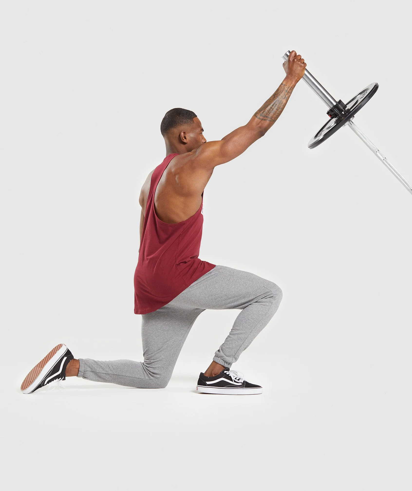 Gymshark Block Stringer - Claret/White