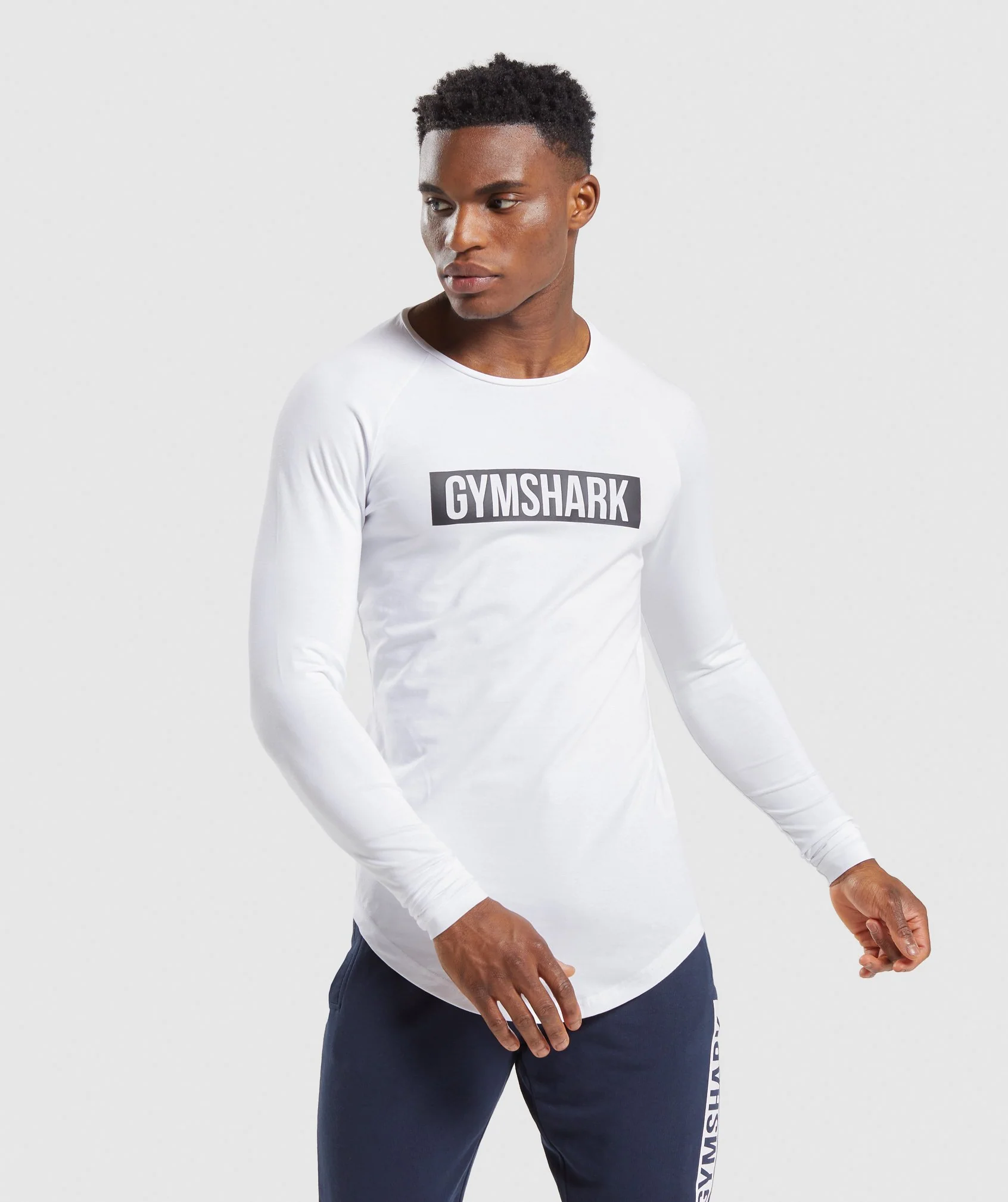 Gymshark Block Long Sleeve T-Shirt - White