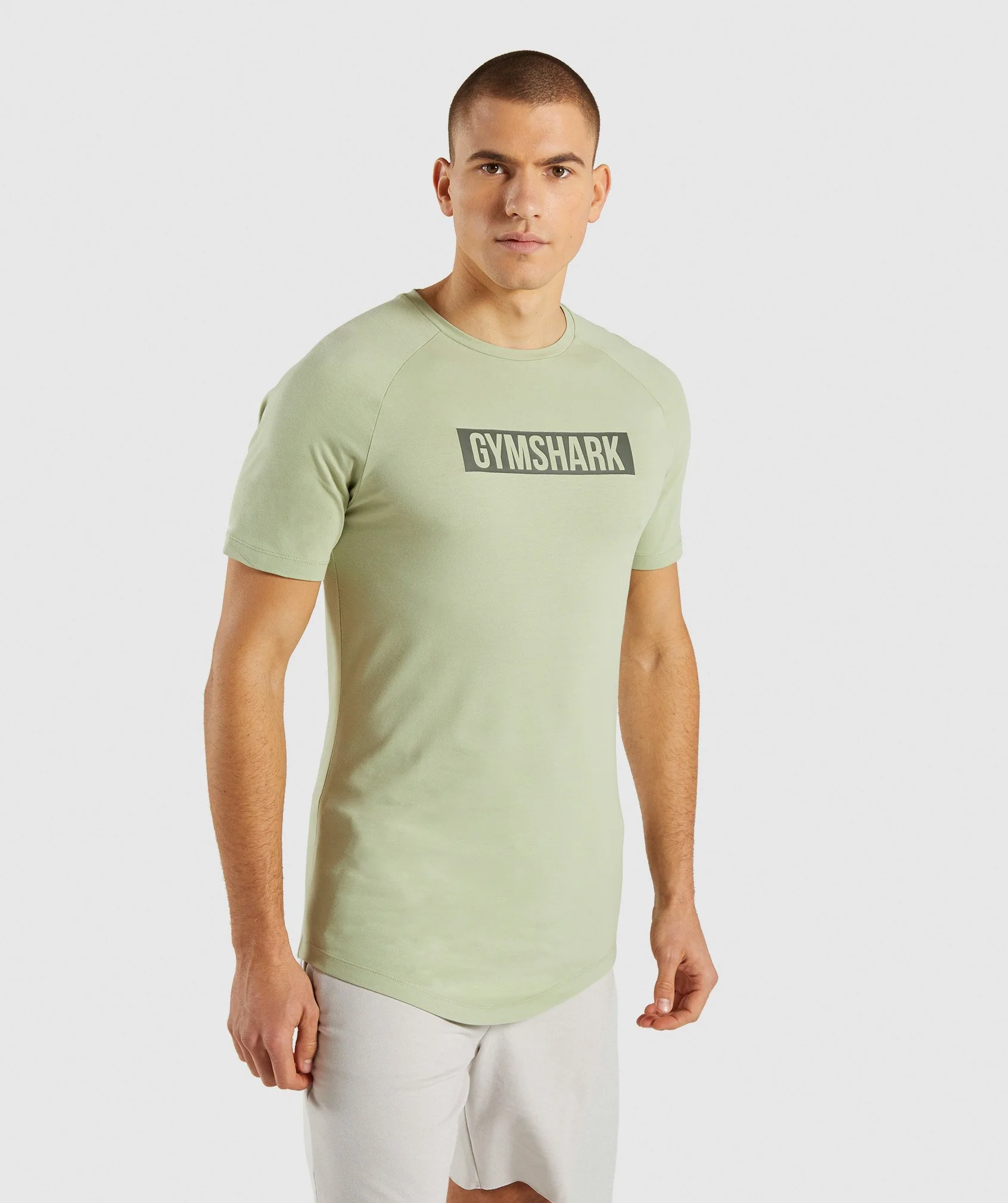 Gymshark Block T-Shirt - Chalk Green