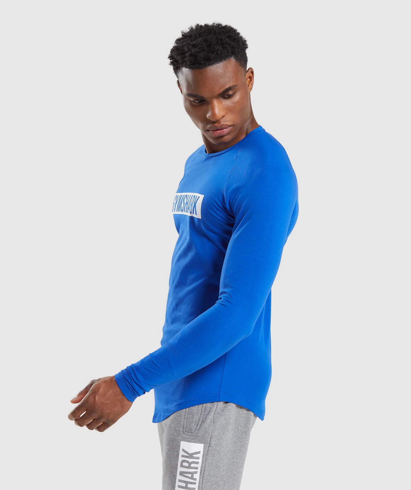 Gymshark Block Long Sleeve T-Shirt - Blue