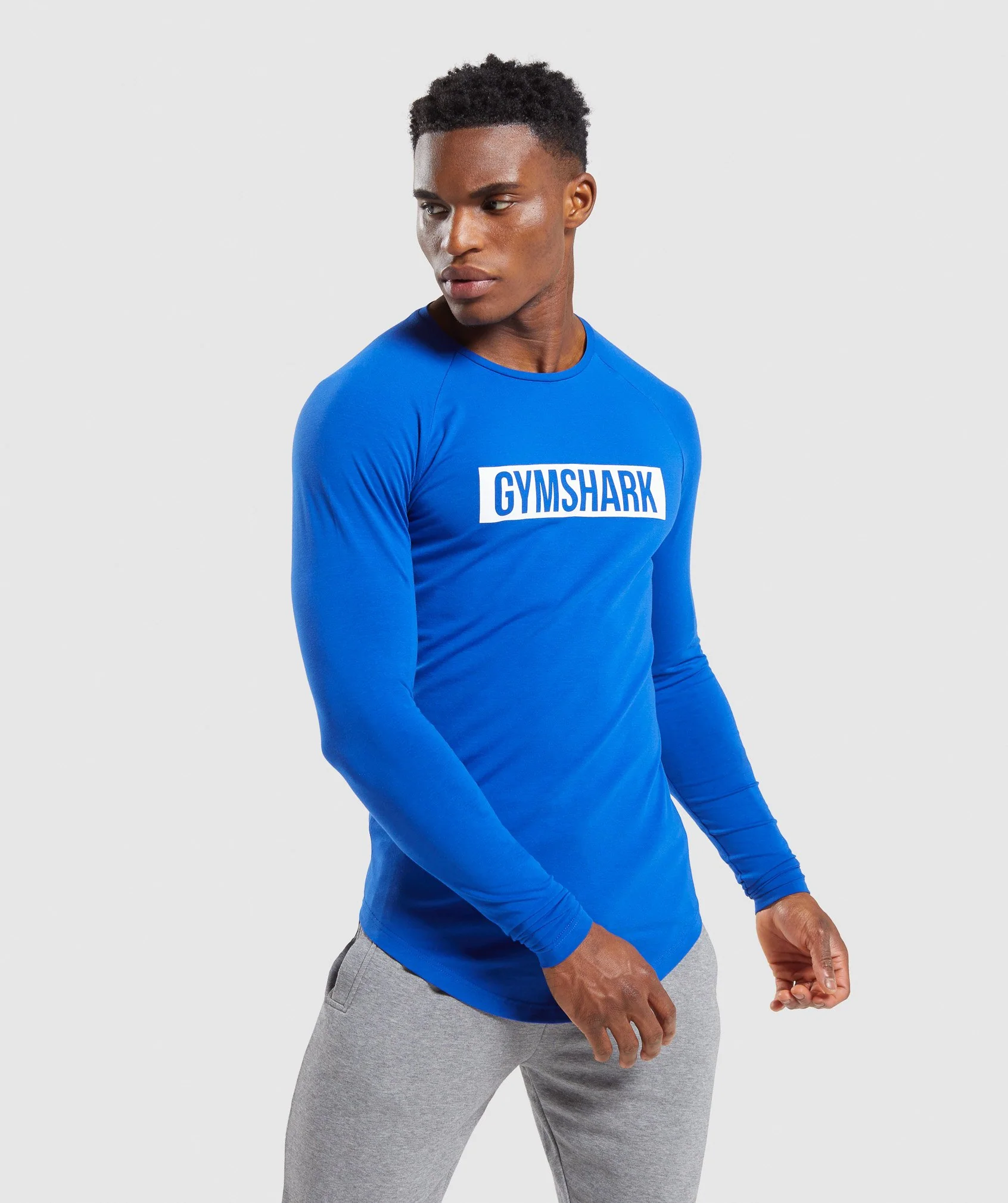 Gymshark Block Long Sleeve T-Shirt - Blue