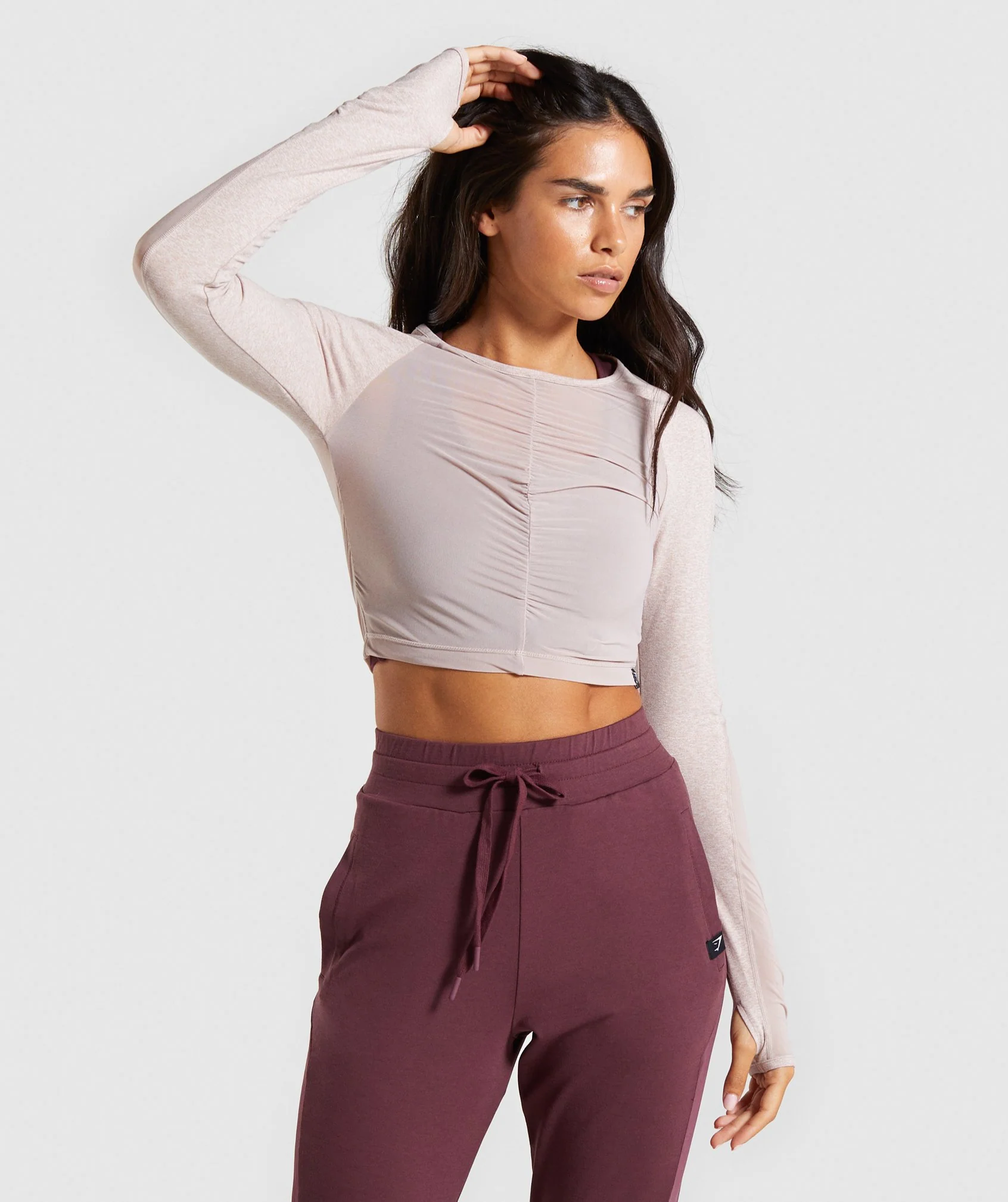 Gymshark Aura Crop Top - Taupe