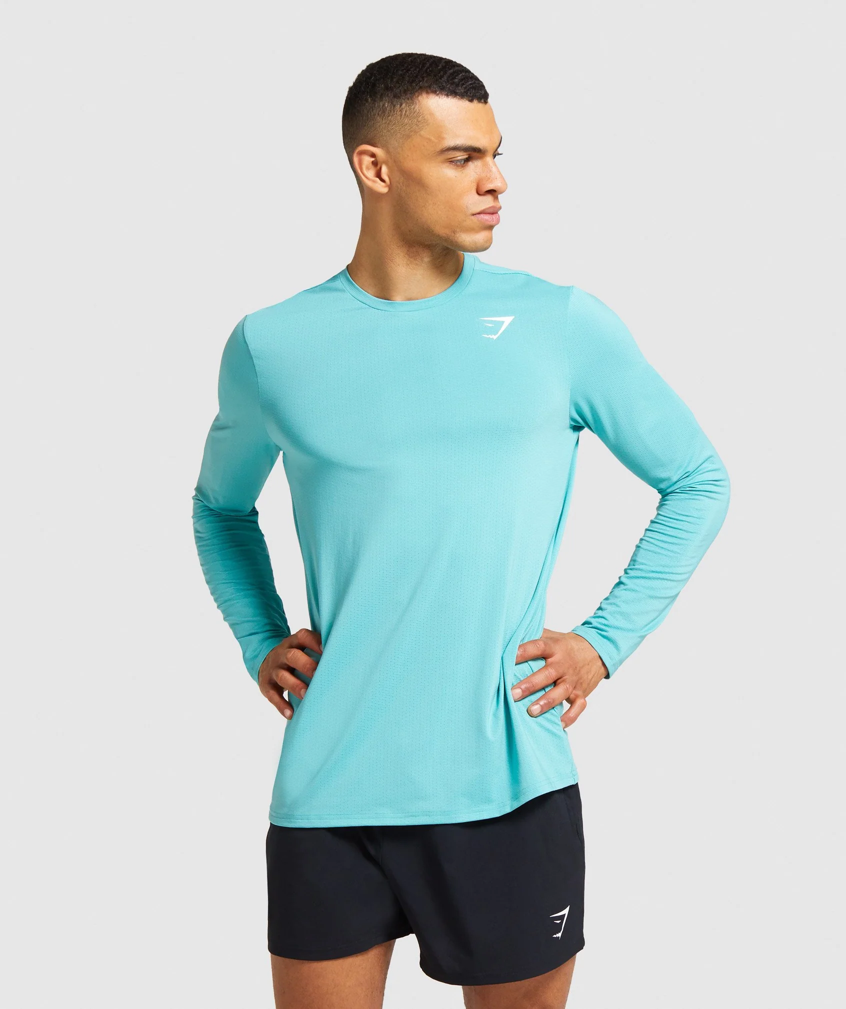 Gymshark Arrival Long Sleeve T-shirt - Light Blue
