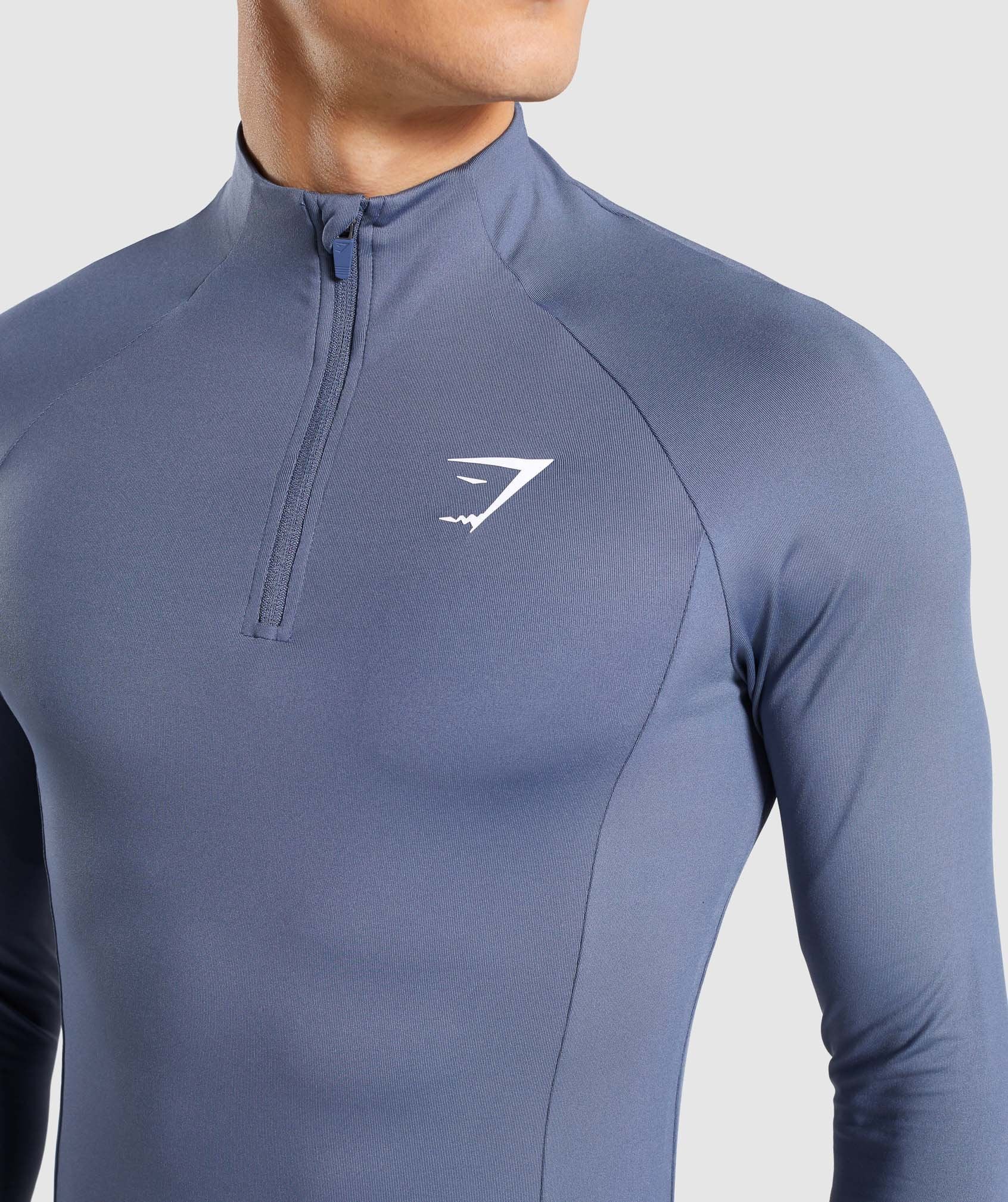 Gymshark Advanced 1/4 Zip Pullover - Aegean Blue