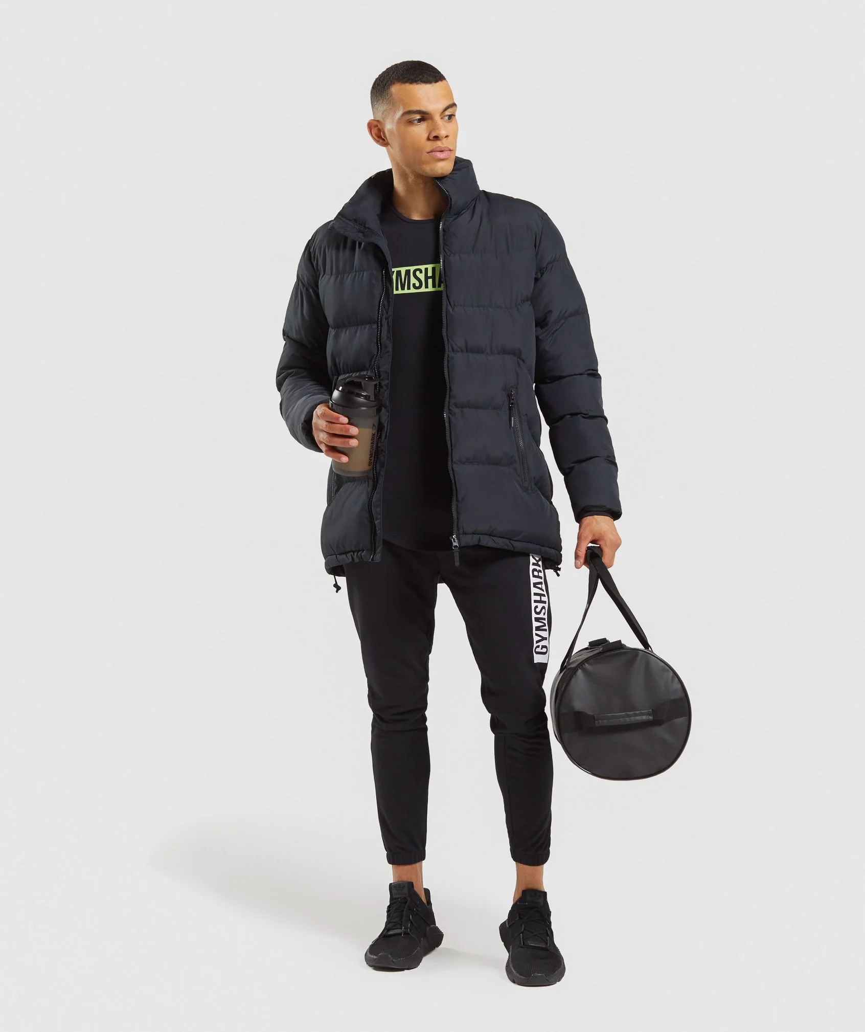 Gymshark Block Long Sleeve T-Shirt - Black/Lime