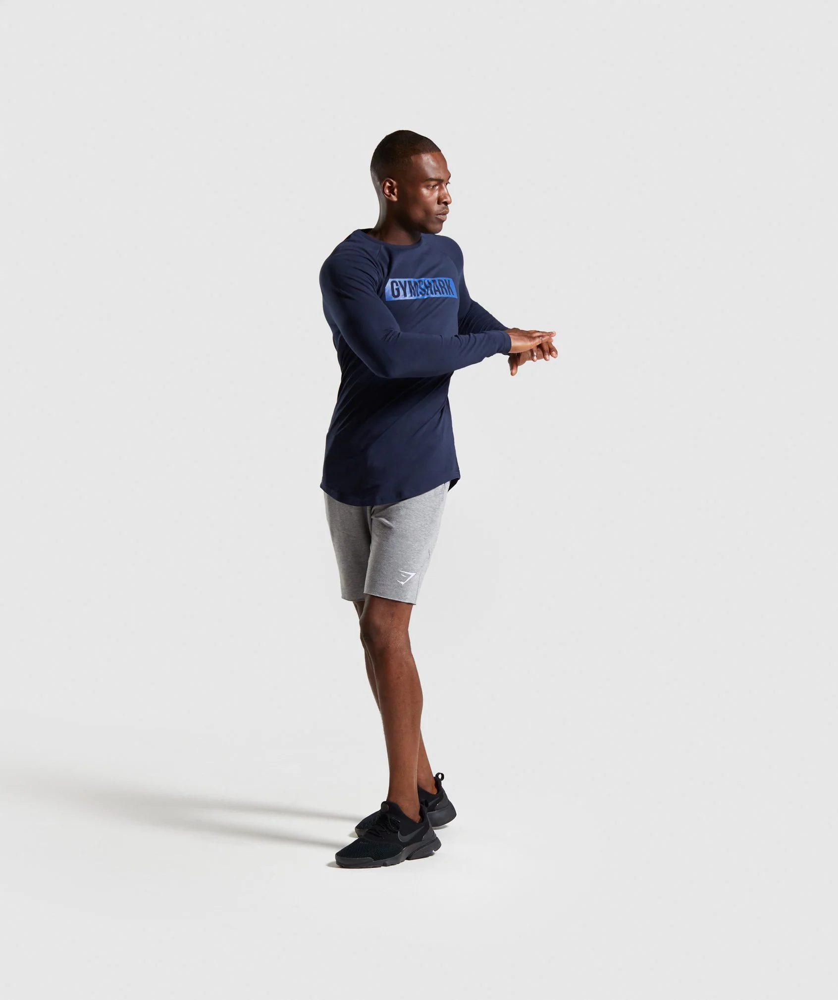 Gymshark Block Long Sleeve T-Shirt - Dark Blue