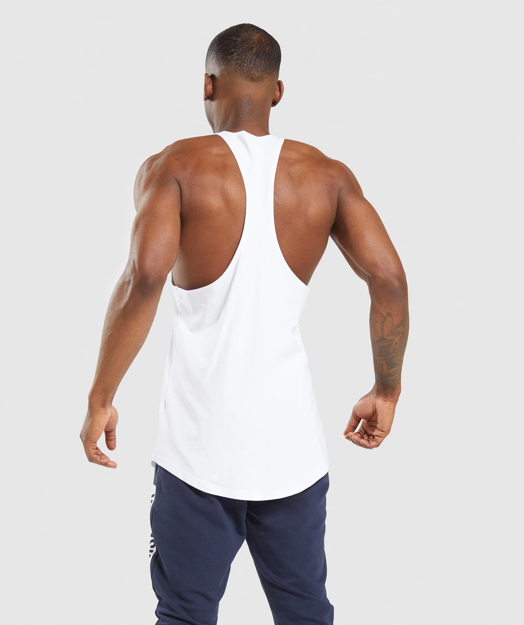 Gymshark Block Stringer - White/Black