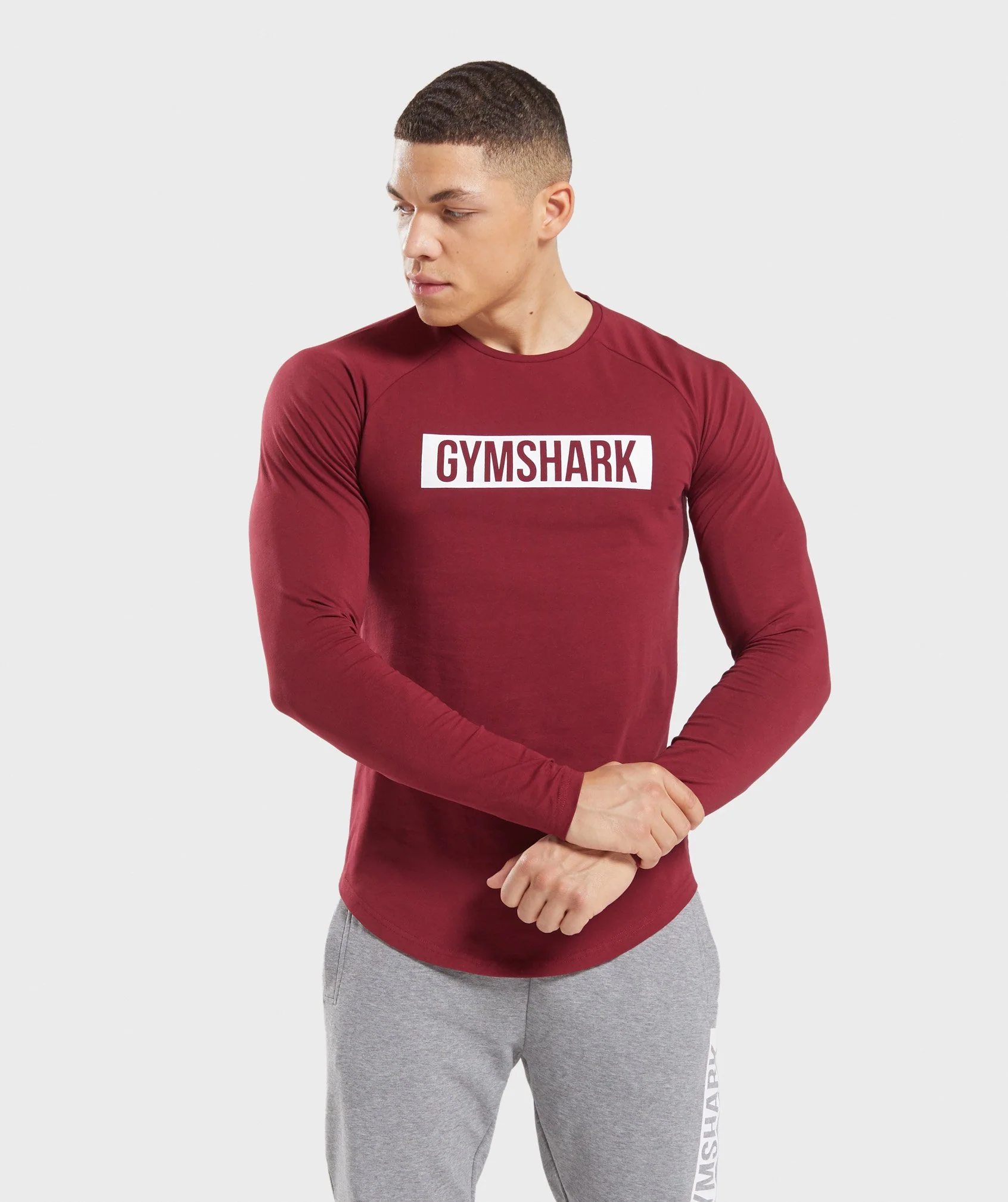 Gymshark Block Long Sleeve T-Shirt - Claret