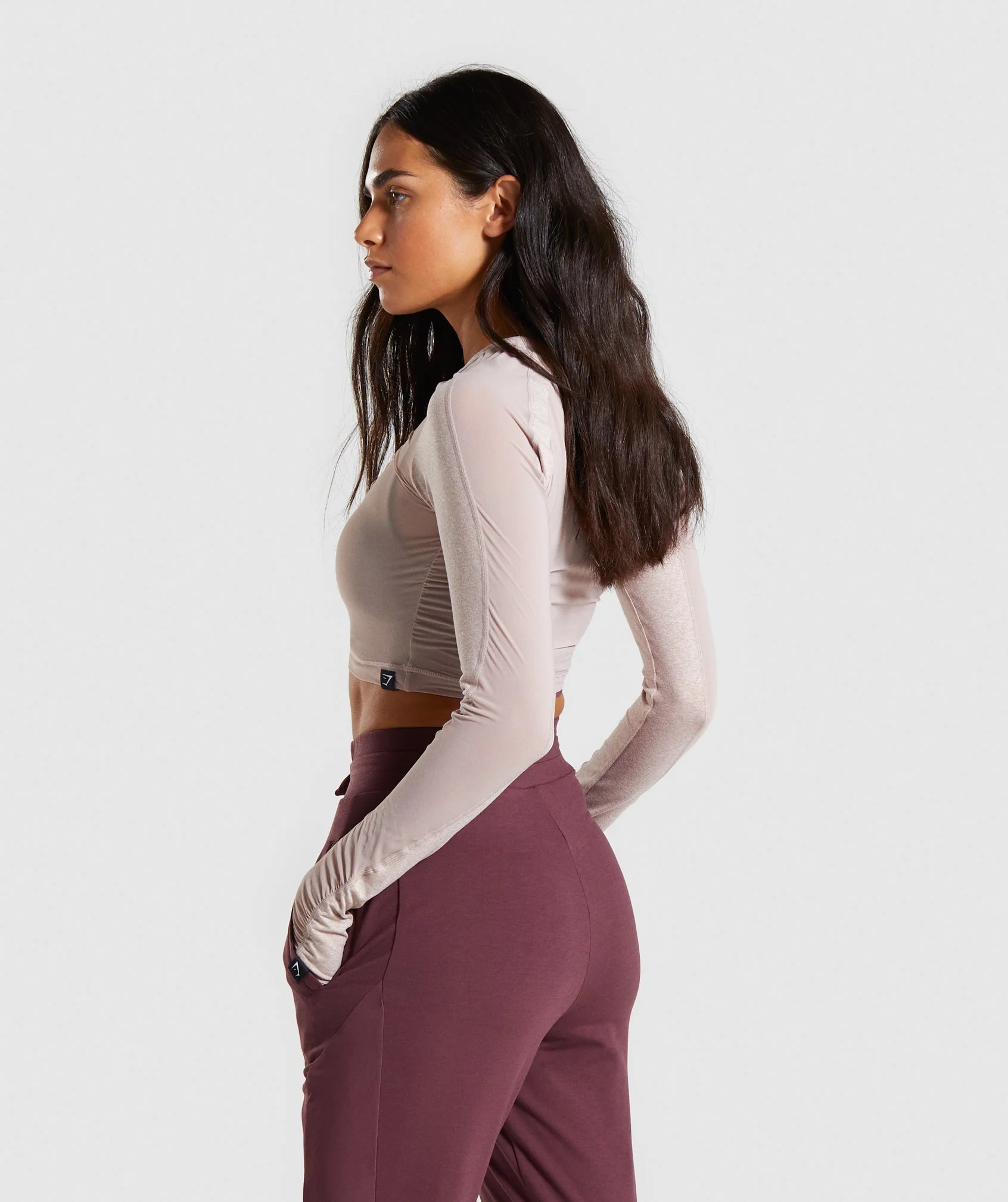 Gymshark Aura Crop Top - Taupe