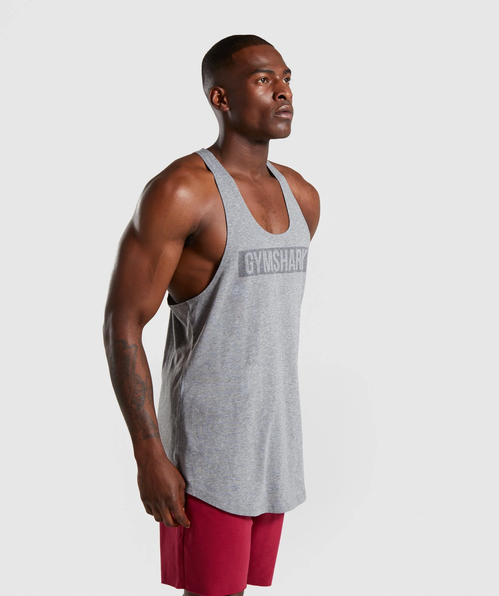 Gymshark Block Stringer - Grey Marl